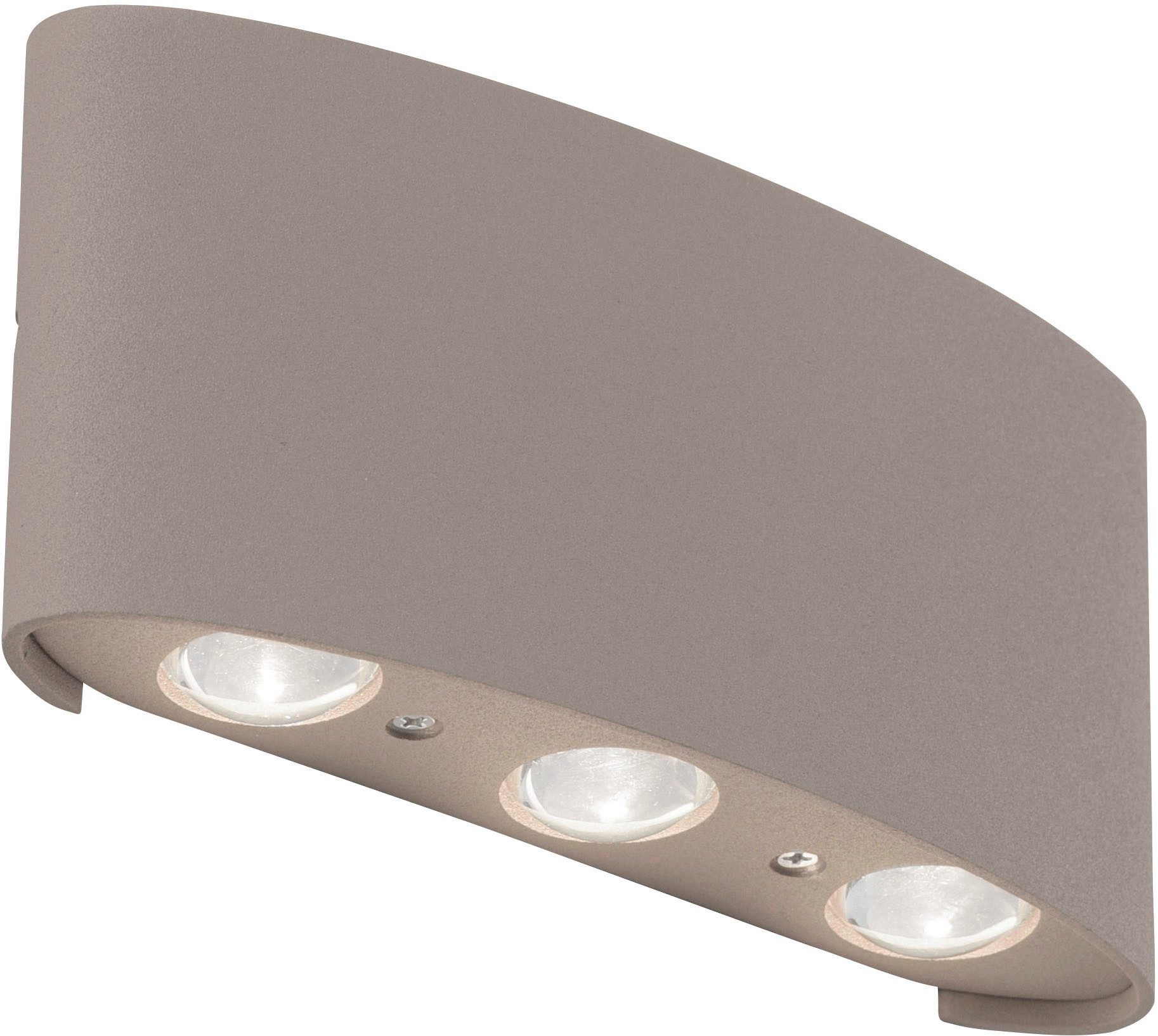 Paul Neuhaus LED Wandleuchte CARLO, LED fest integriert, Warmweiß, IP54, Für Innen und Außen, Lichtstrahl nach oben und unten