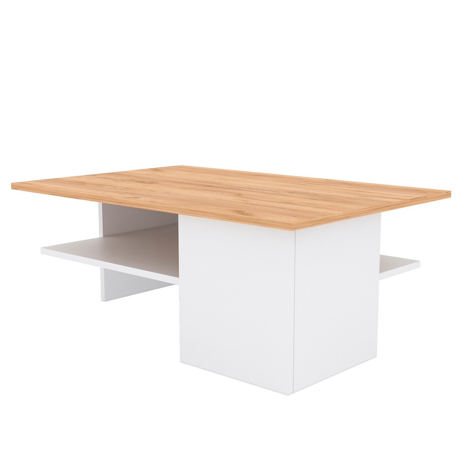 Homestyle4u Couchtisch Wohnzimmertisch Sofatisch (kein Tisch Beton Holz Natur Set)