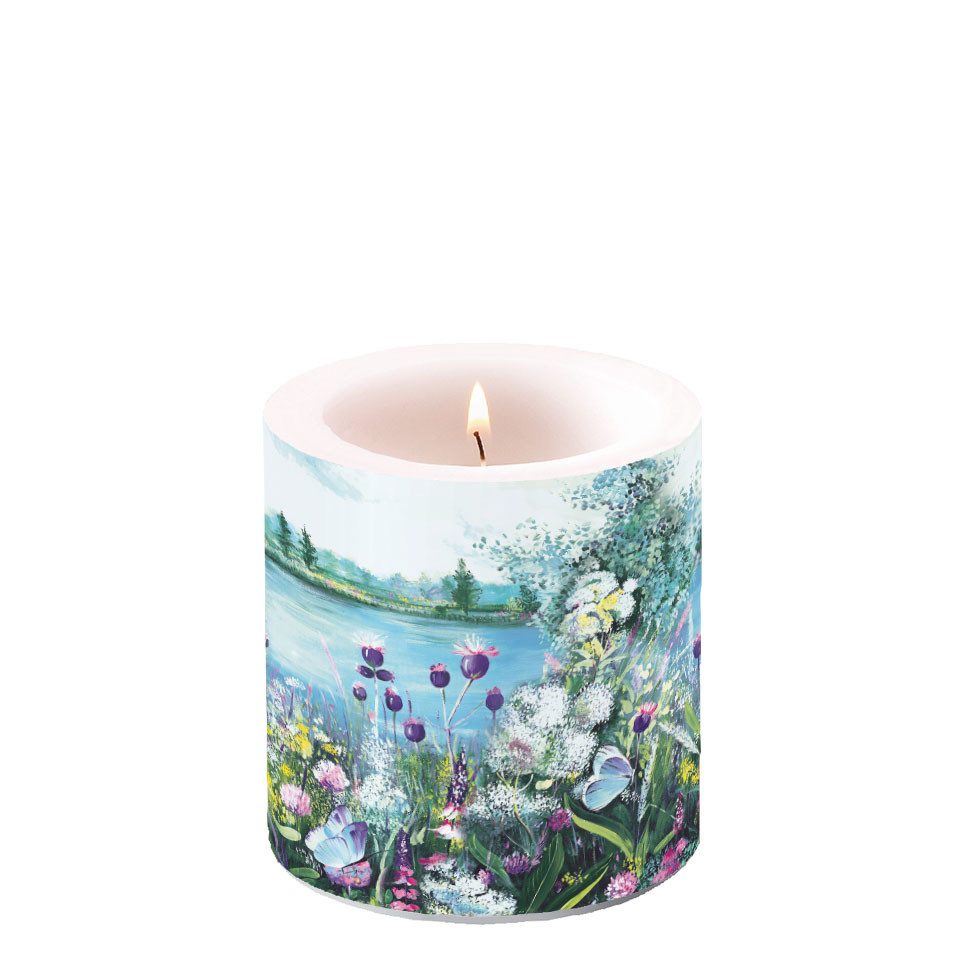 Ambiente® Papierserviette Kerze klein – Candle small – Format: Ø 7,5 cm x 9 cm – Brenndauer: 35