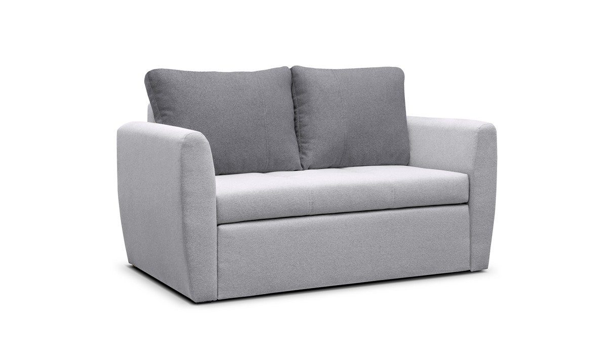 MOEBLO Schlafsofa SARA 120, Sofa Sessel Kindersofa Schlafsessel mit Bettfunktion Gästebett Klappsofa Mini Couch 2-Sitzer Sofagarnitur Jugendzimmer, - (BxHxT): 150x90x80 cm, mit Bettkasten und Schlaffunktion