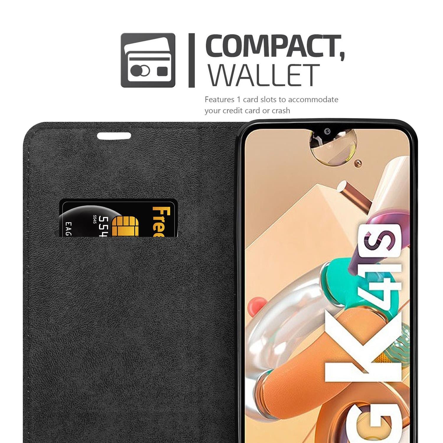 Cadorabo Handyhülle für LG K41S Hülle LG K41S, Hülle Schutzhülle mit Standfunktion, Magnetverschluss und Kartenfach