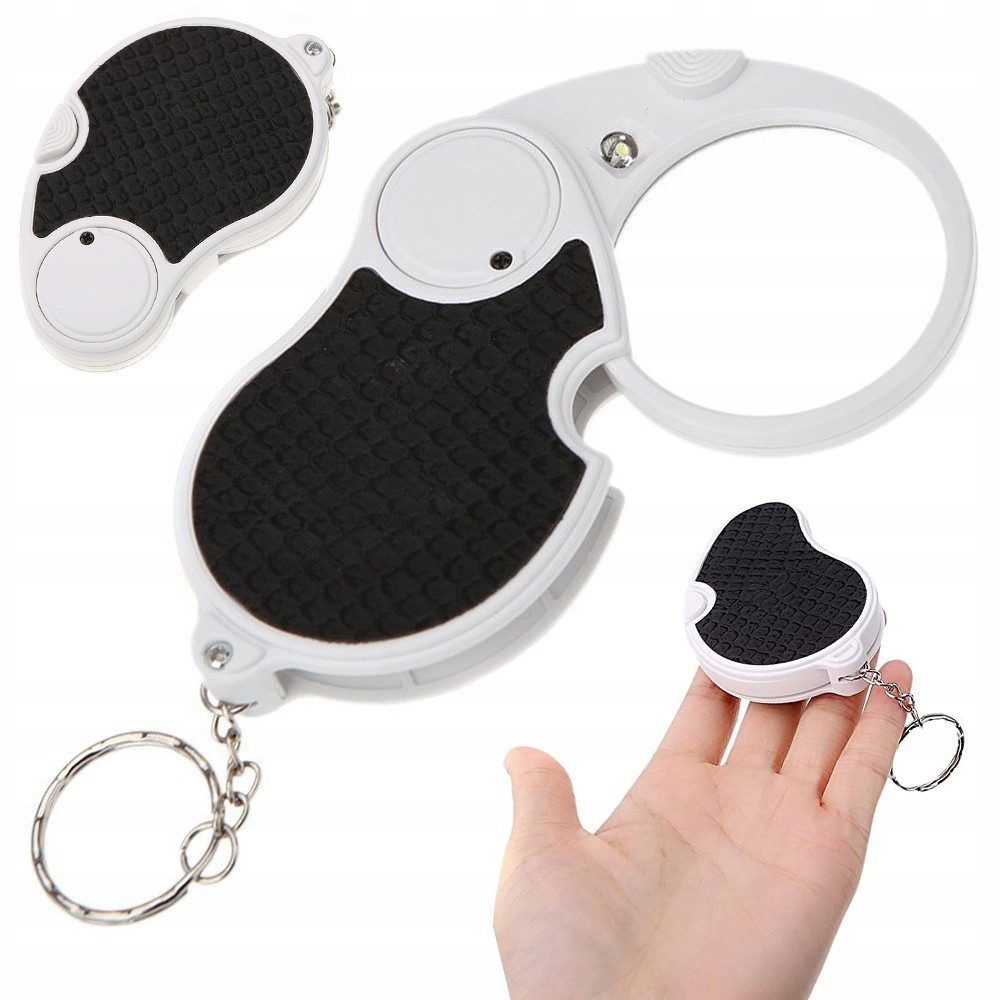 RACEL Handlupe Lupe 3 fach Einschlagslupe Faltlupe Handlupe Leselupe, Faltbar, präzise