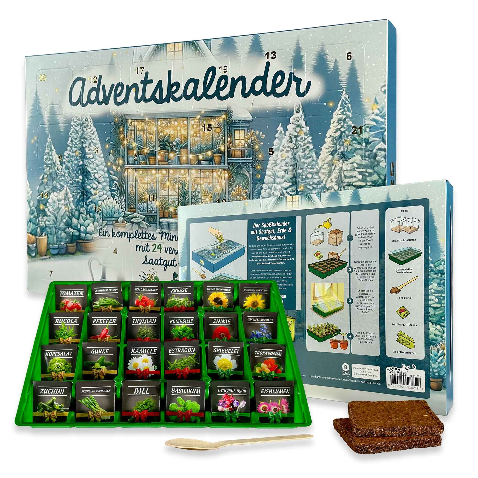 Baza House of Seeds Adventskalender Saatgut Adventskalender - Adventskalender Schneegarten 2025