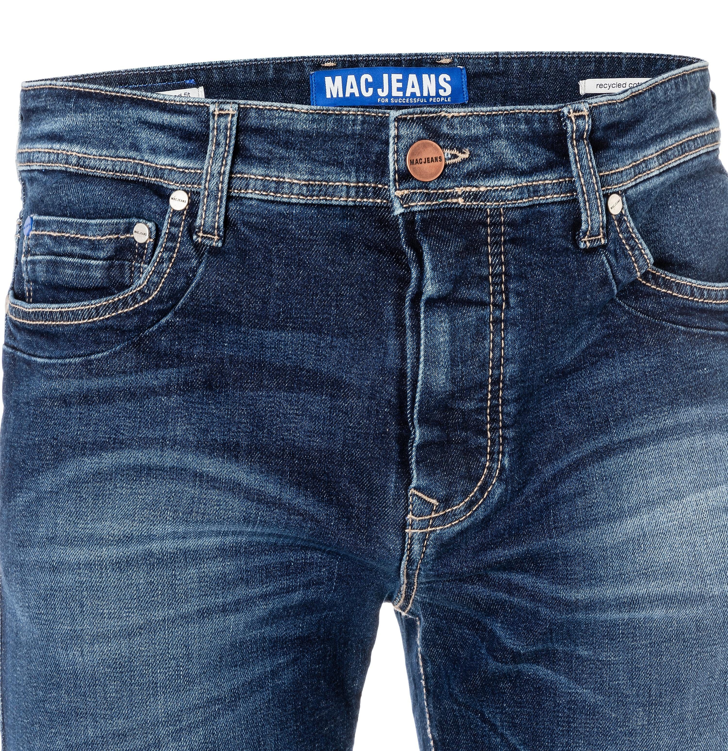 MAC 3D wash GARVIN 6694-00-1980 SHORT blue dark MAC H777 5-Pocket-Jeans