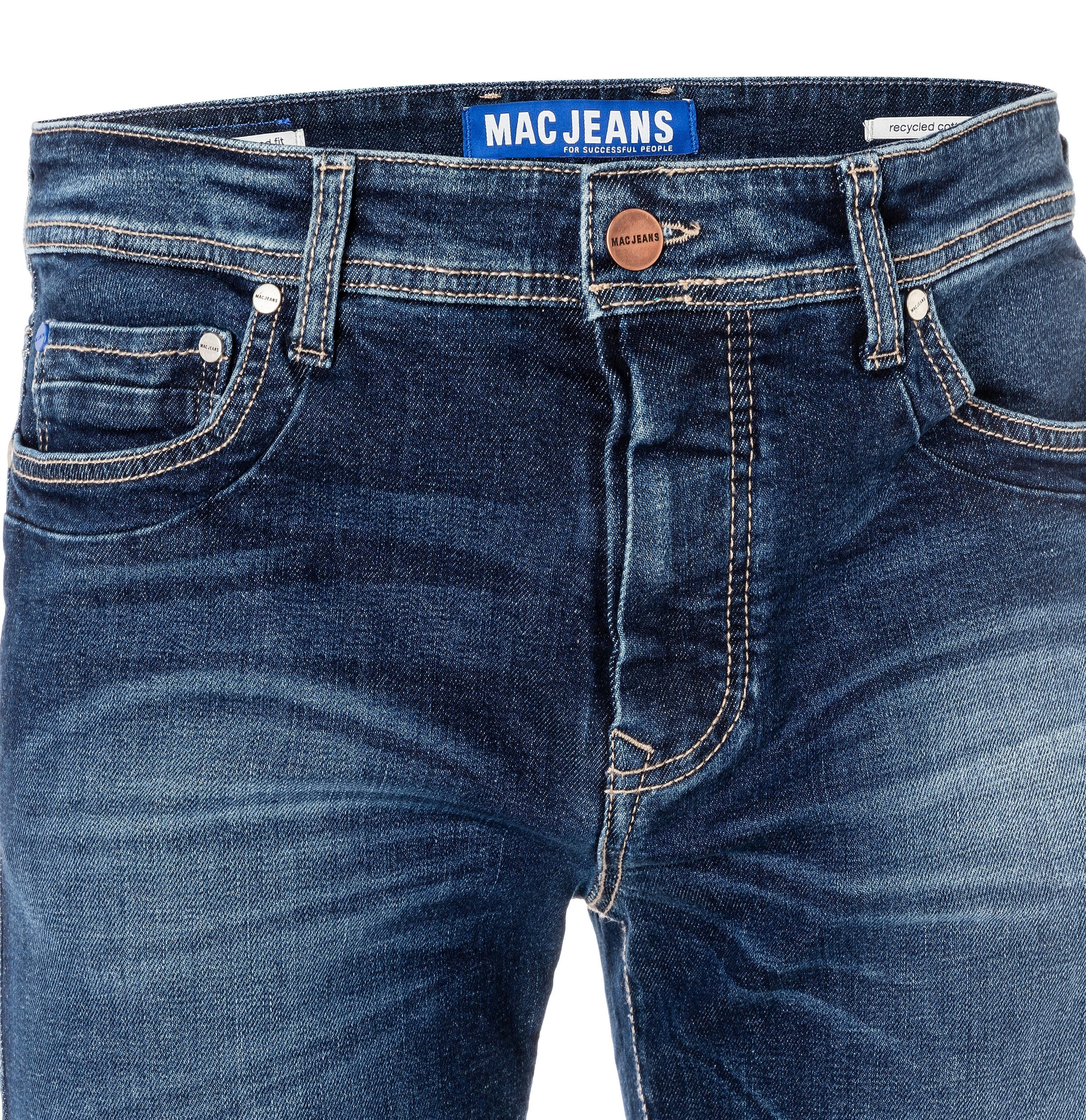 MAC 5-Pocket-Jeans MAC GARVIN SHORT dark blue 3D wash 6694-00-1980 H777
