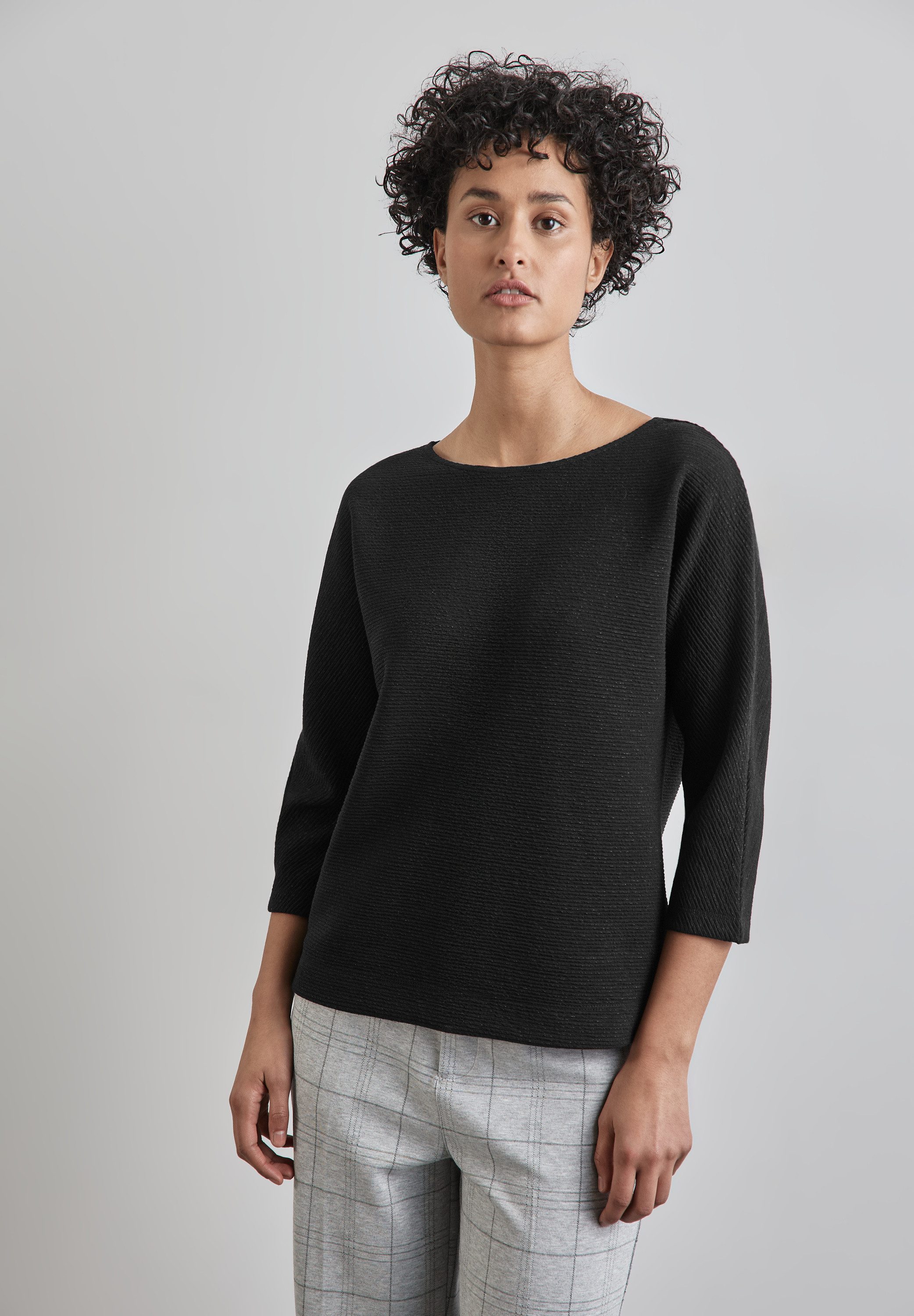 STREET ONE 3/4-Arm-Shirt mit U-Boot-Ausschnitt
