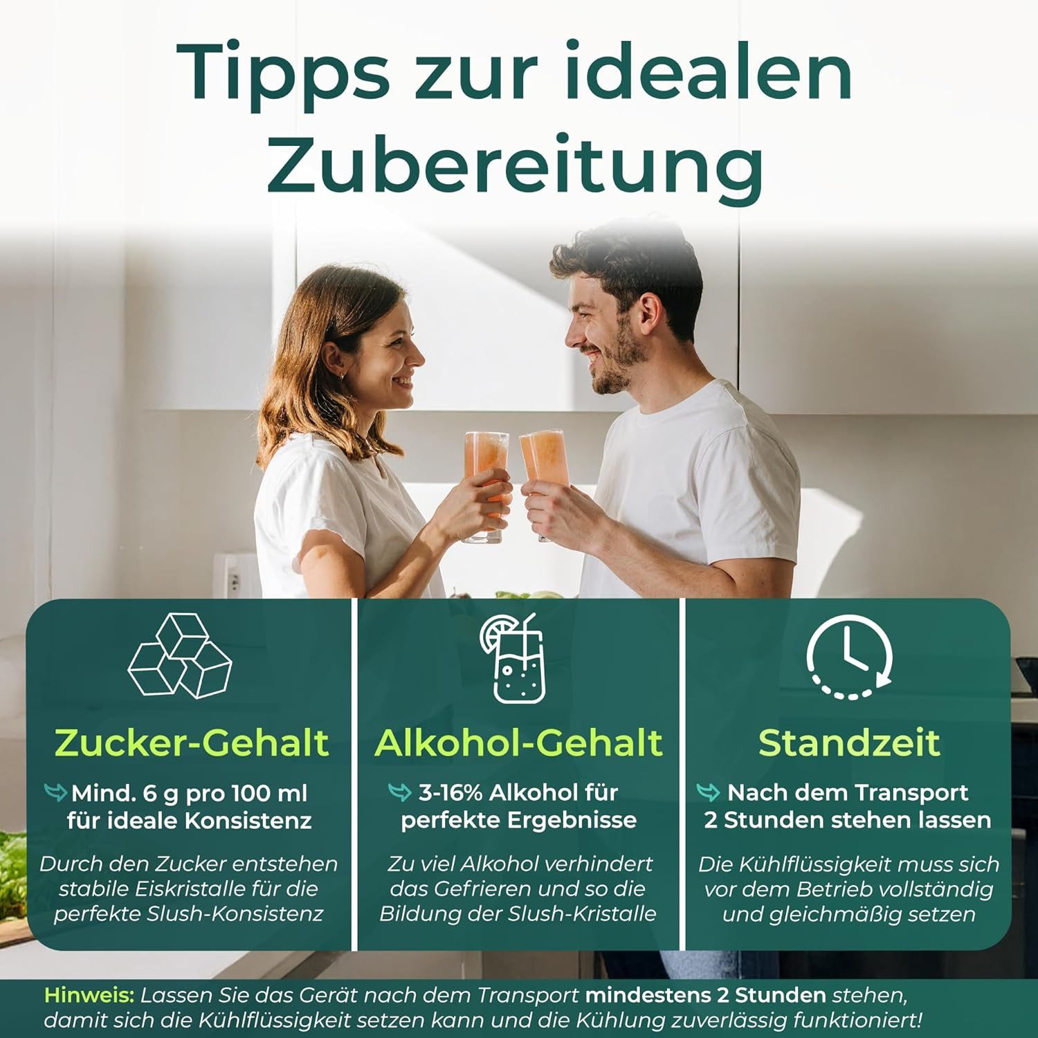 KLAMER Slush-Eismaschine 5 voreingestellte Programme: Slushie, Cocktail, Milchshake, Frappé, W…, 2,6 l, 220 W, Reinigungsautomatik, Touchpad-Steuerung, Programmierbar