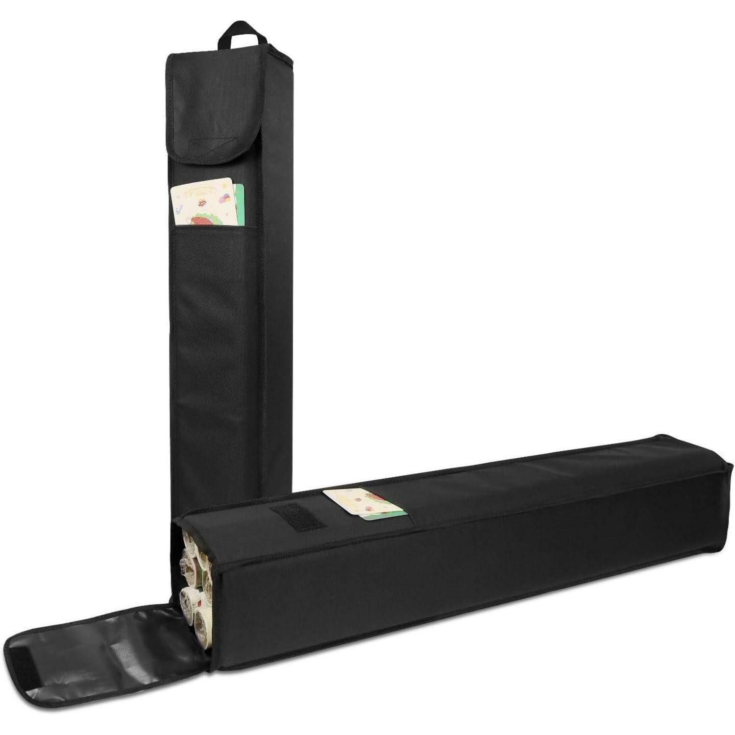 LuxusKollektion Geschenkpapier Geschenkpapier Aufbewahrung Organizer 600D Oxford Gewebe Schwarz-2P