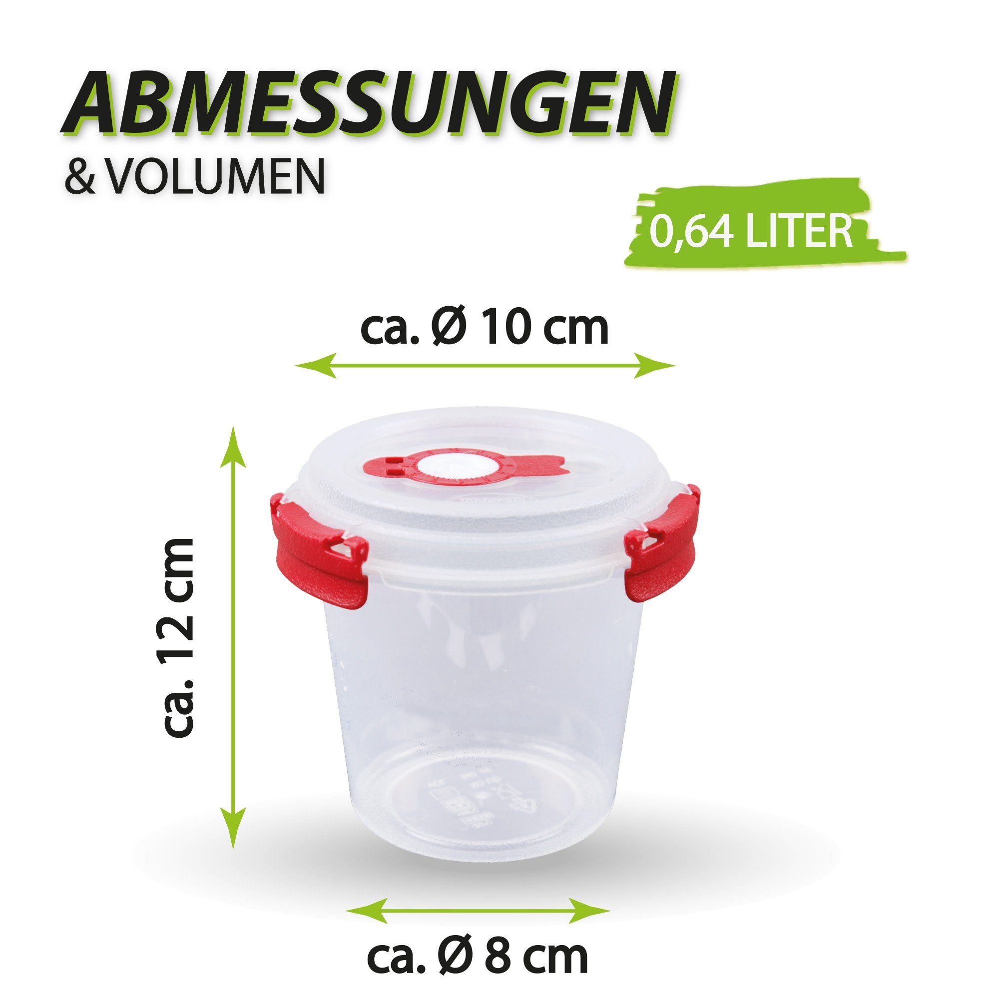 Bestlivings Frischhaltedose Vorratsdose Fresh System, Kunststoff, Frischhaltebox Lebensmittel - Aufbewahrungsbox luftdicht - Meal Prep