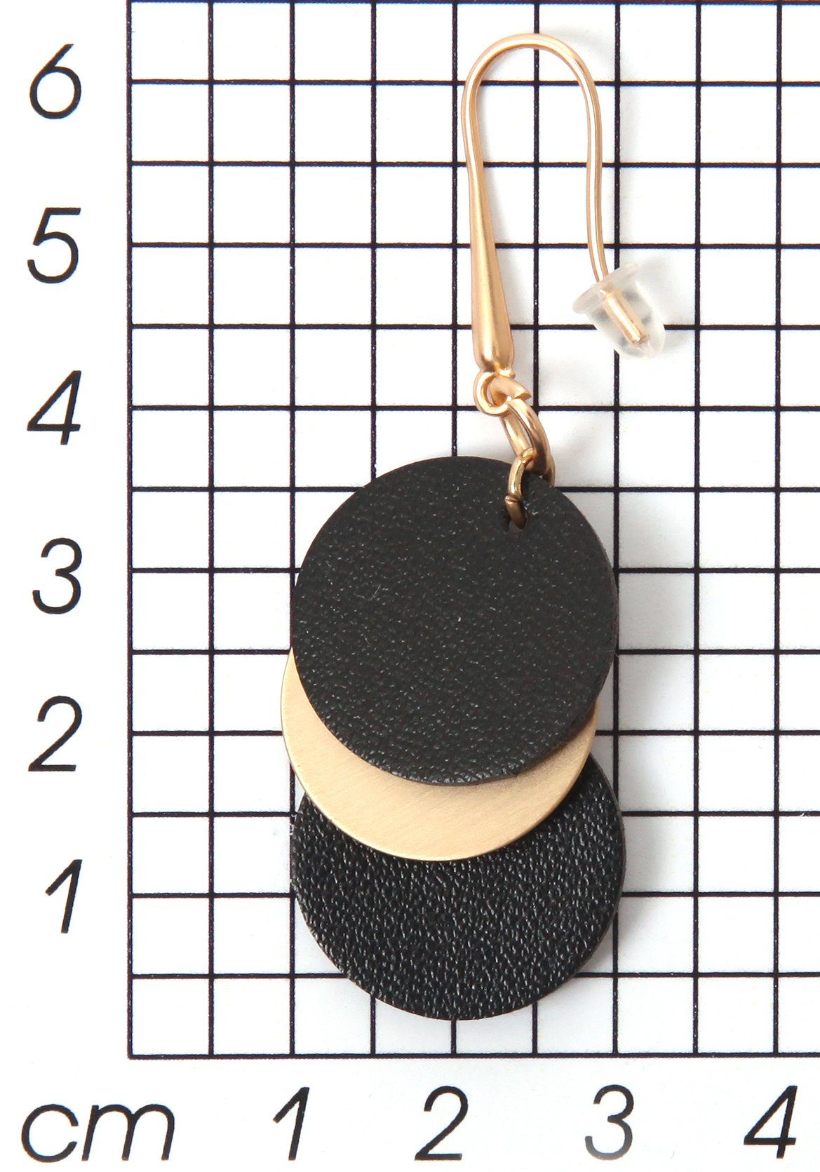 Firetti Paar Ohrhaken Kreise, matt, schwarz, feminin