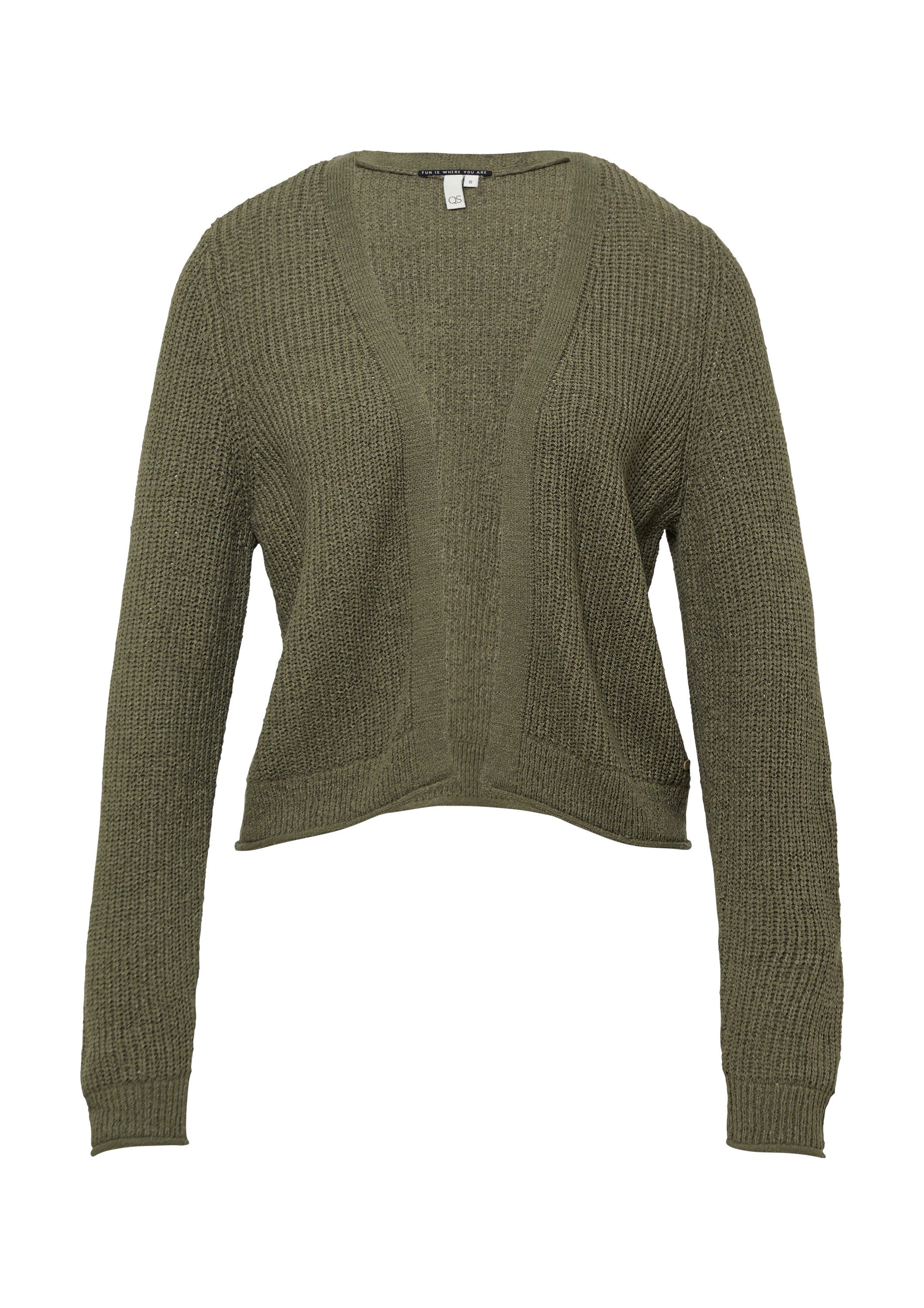QS Cardigan Strickjacke Strickjacke aus Bändchengarn günstig online kaufen