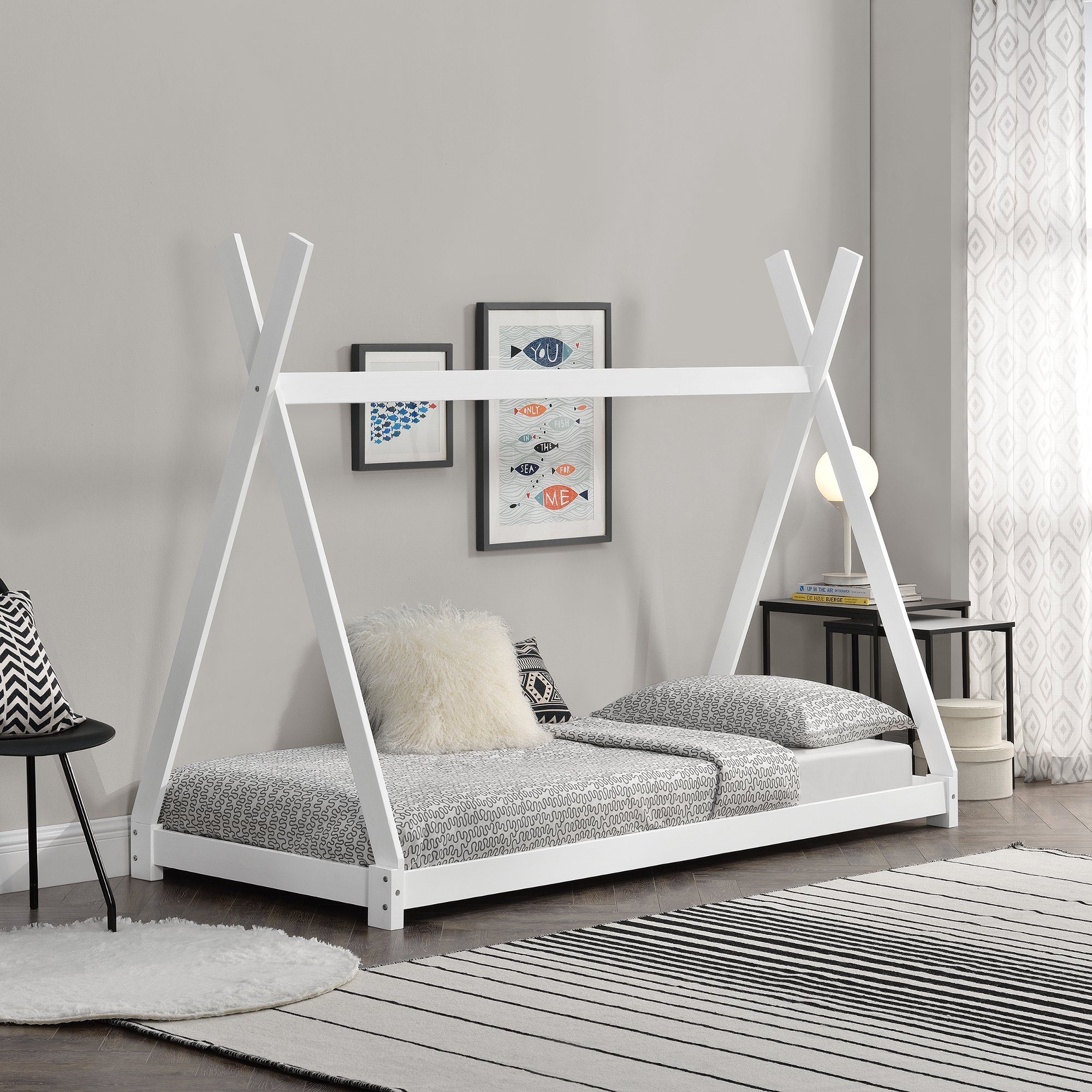 en.casa Kinderbett, »Onejda« Kinderbett Tipi Bett günstig online kaufen