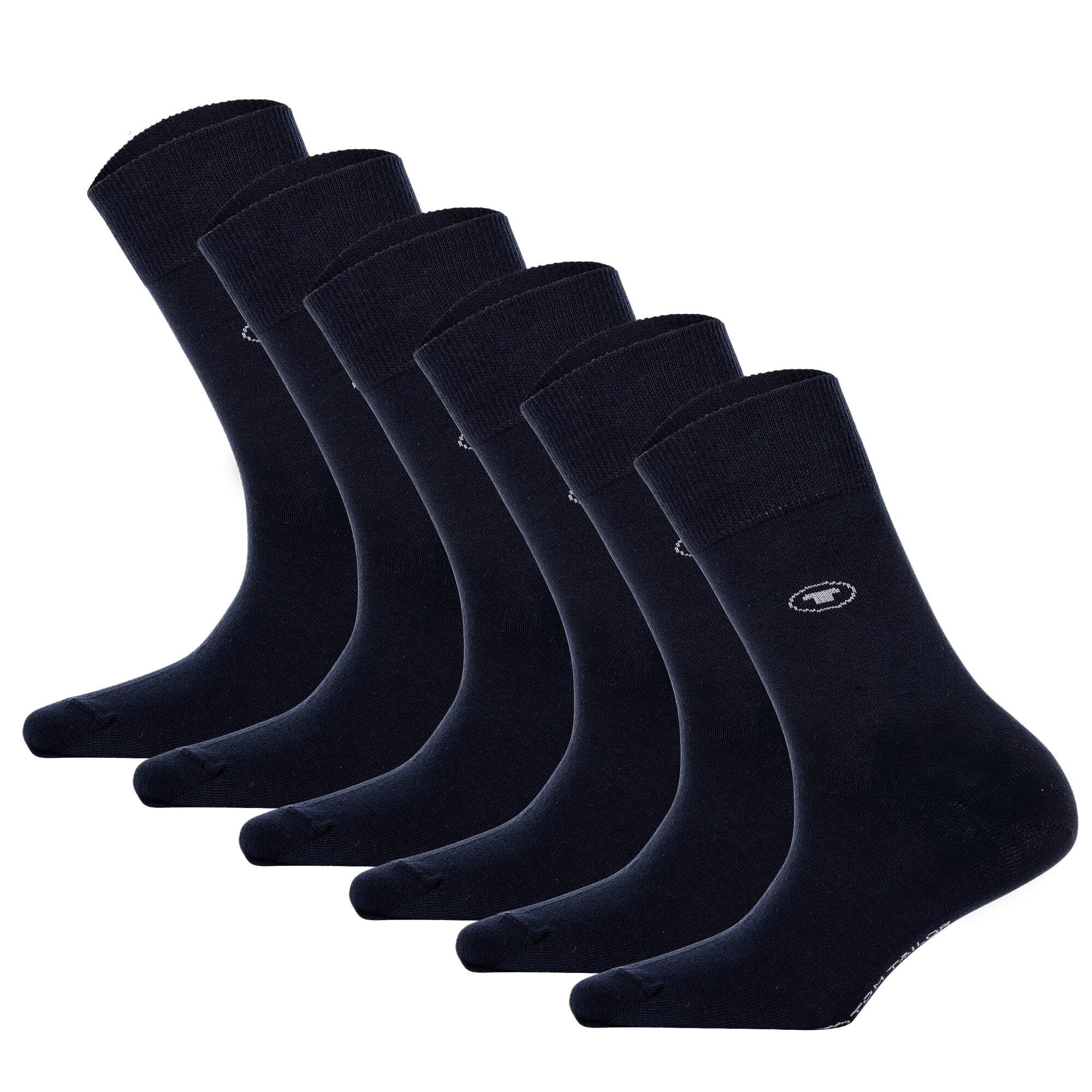 TOM TAILOR Kurzsocken Damen Socken 6er Pack - Basic, Baumwollmischung Navy
