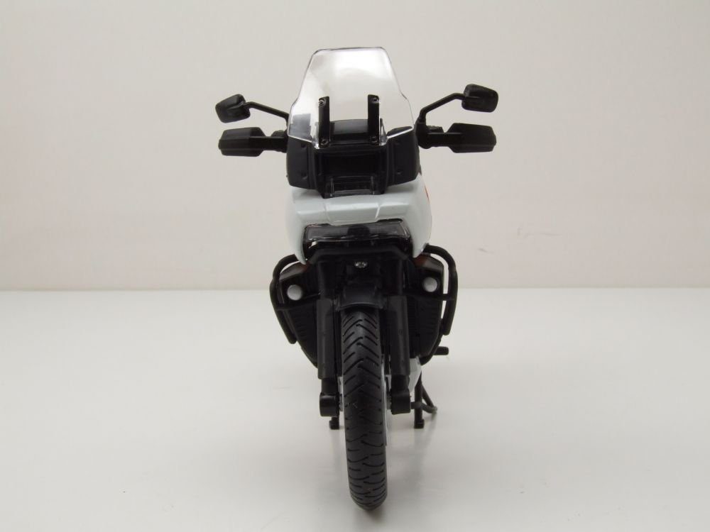 Maisto® Modellmotorrad Harley Davidson Pan America 1250 2021 orange weiß, Maßstab 1:12