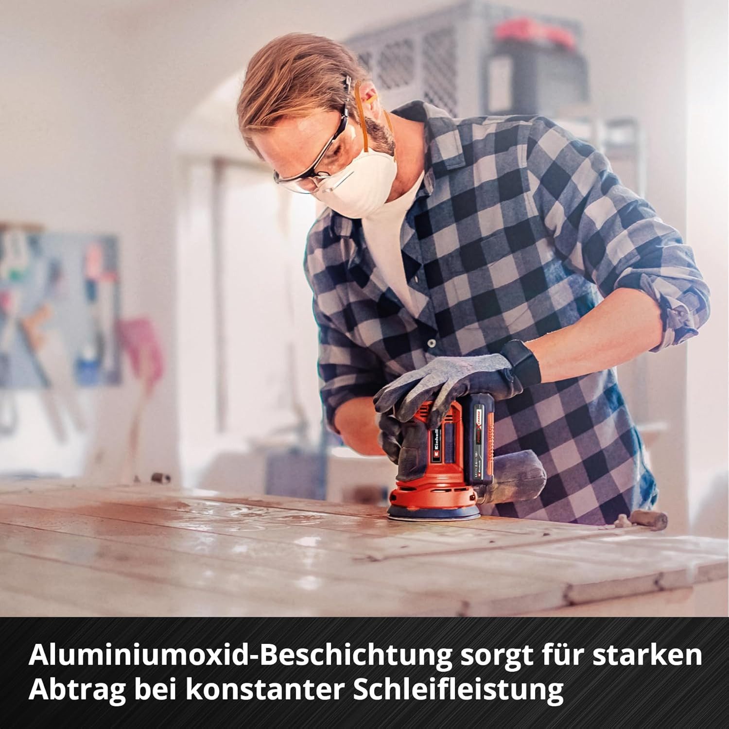 Einhell Schleifpapier, (50 St), Schleifscheiben, Ø 125 mm, K80, 50-tlg. (Aluminiumoxid, Klett, 8-Loch