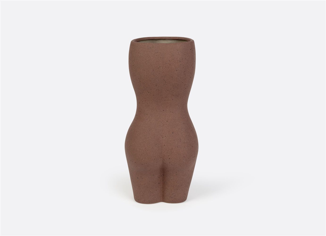 DOIY Dekovase Body Vase large (Keramik, 1 St., handgefertigt), braun, ca. 9,2 x 10 x 22,5 cm