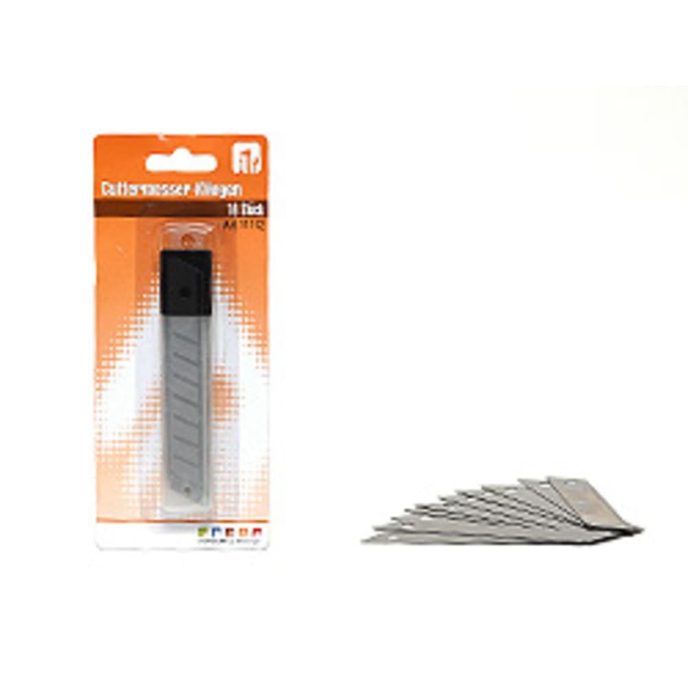 HundB Hakenklinge Резакиmesserklingen 10 Stk., 18 mm (Nachfüllset, 10-St., 10-teilig), Klingen Ersatzklingen Schneideklingen Trapezklingen Abbrechklingen