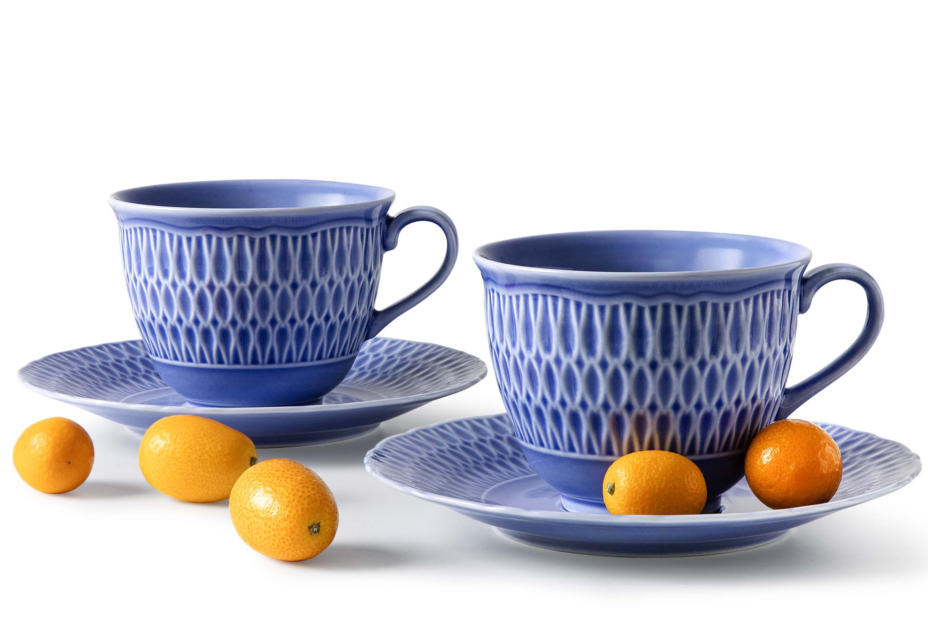 KONSIMO® Kaffeeservice CMIELOW SOFIA Kaffeetassen-Set, Hochwertiges Premium-Hartporzellan (4-tlg), 2 Personen, Porzellan, spülmaschinengeeignet, mikrowellengeeignet, mit eleganten Verzierungen