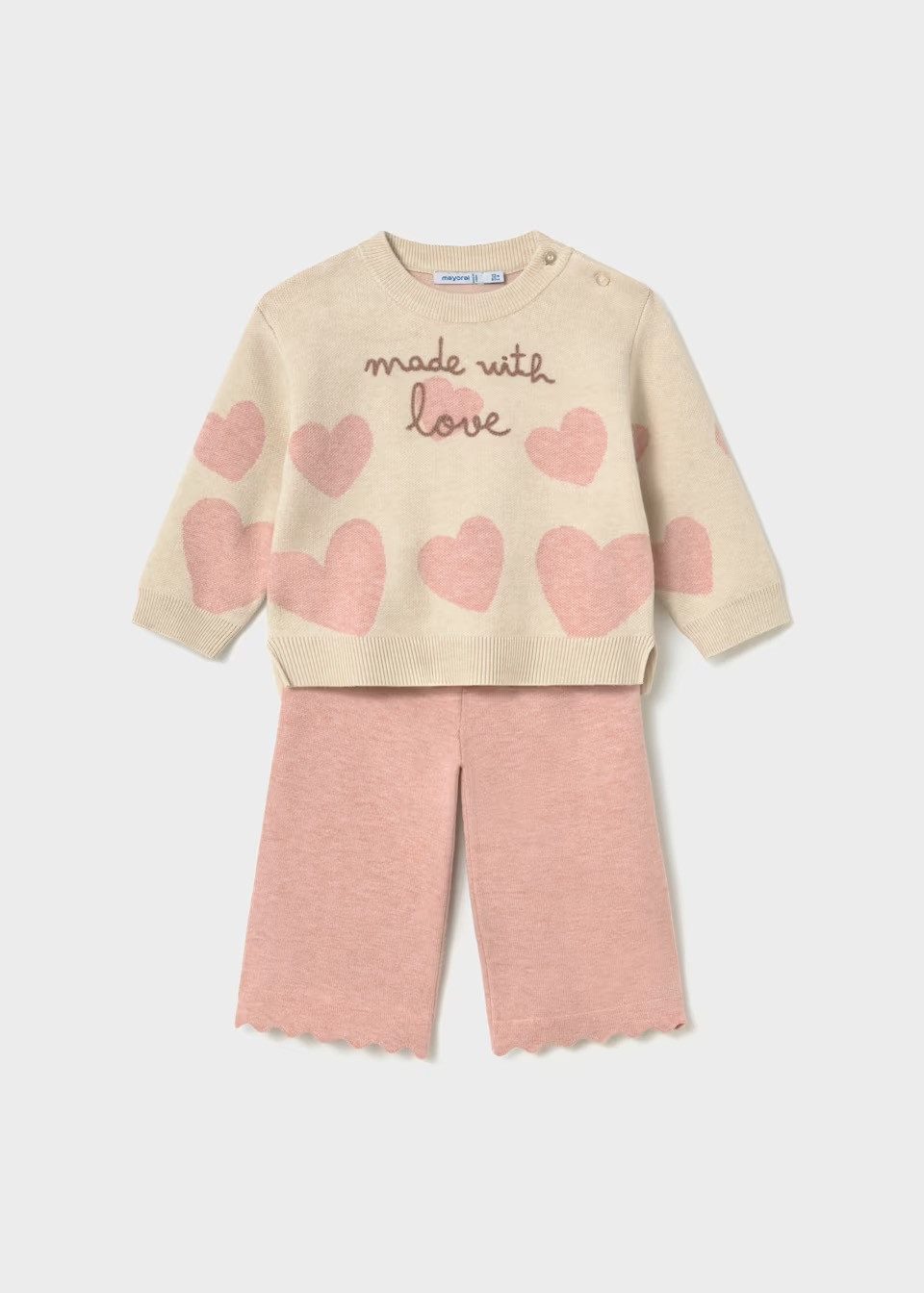 Mayoral Hemd & Shirt Set Hose und Sweatshirt Herzen Baby(255642)