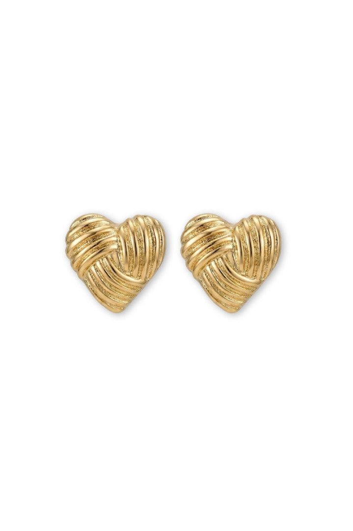 Alpenflüstern Ohrhänger-Set Ohrstecker - KNOTENHERZ - gold
