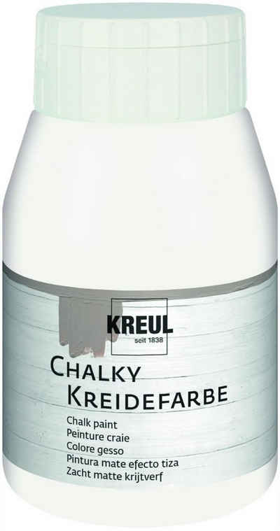 Kreul Bastelfarbe Kreul Chalky Kreidefarbe white cotton 500 ml