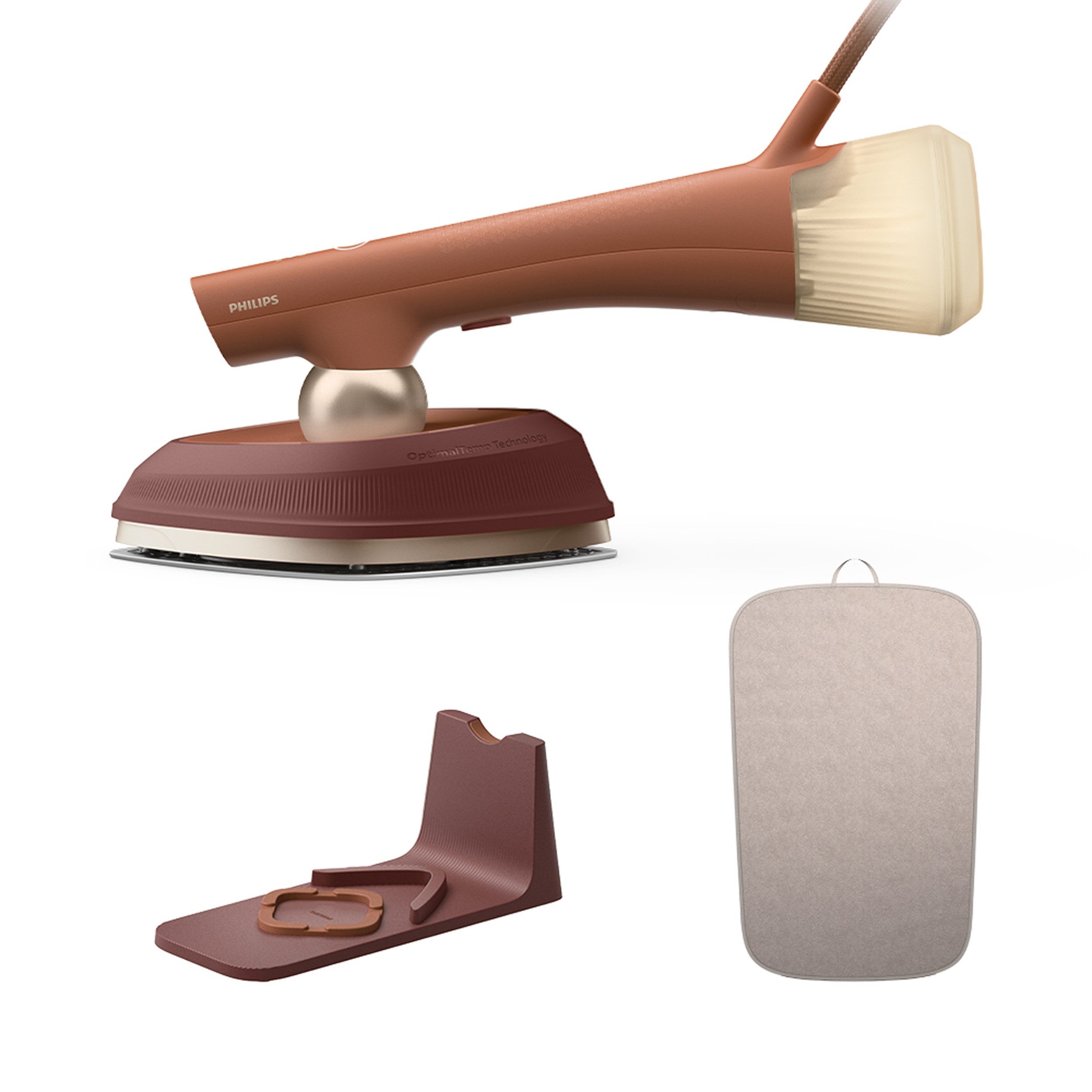 Philips Dampfbügeleisen GC213/10 OneTurn 2-in-1 Bügeleisen & Steamer, StyleMat & Dock inkl., 1800 W, SteamGlide Plus, 200ml Wasserbehälter und 90 g Dampfstoß