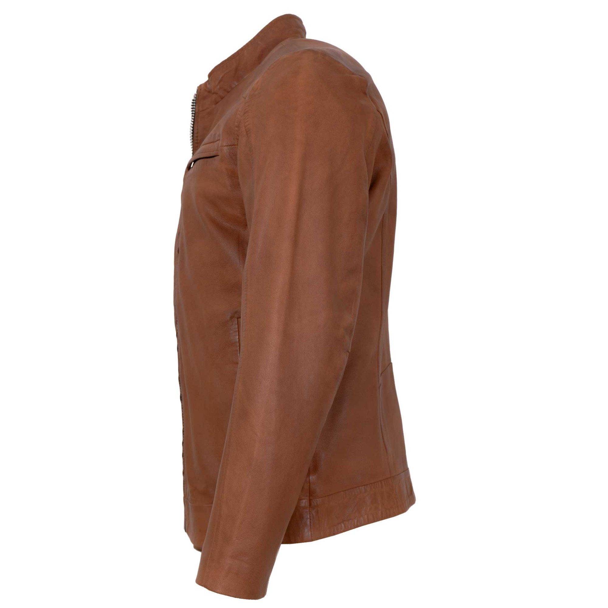 Jilani Lederjacke Kawelo Jilani - Herren Lederjacke Lammnappa braun günstig online kaufen