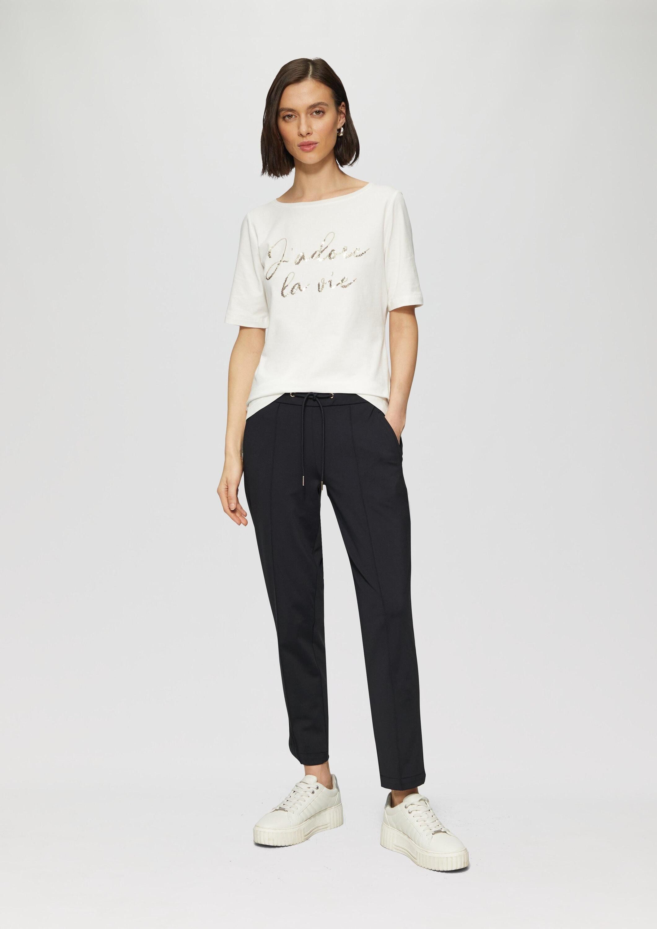 s.Oliver 7/8-Hose Hose Jogpants mit Elastikbund und seitlichen Eingrifftaschen