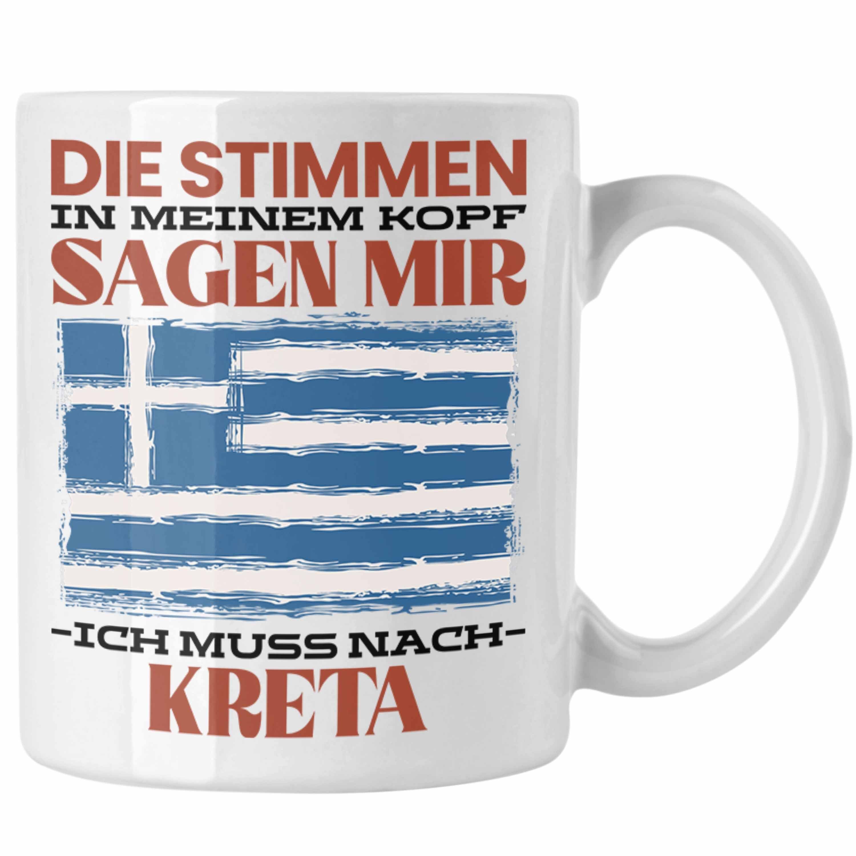 Trendation Tasse Kreta Tasse Urlaub Heimat Geschenk Spruch Griechenland