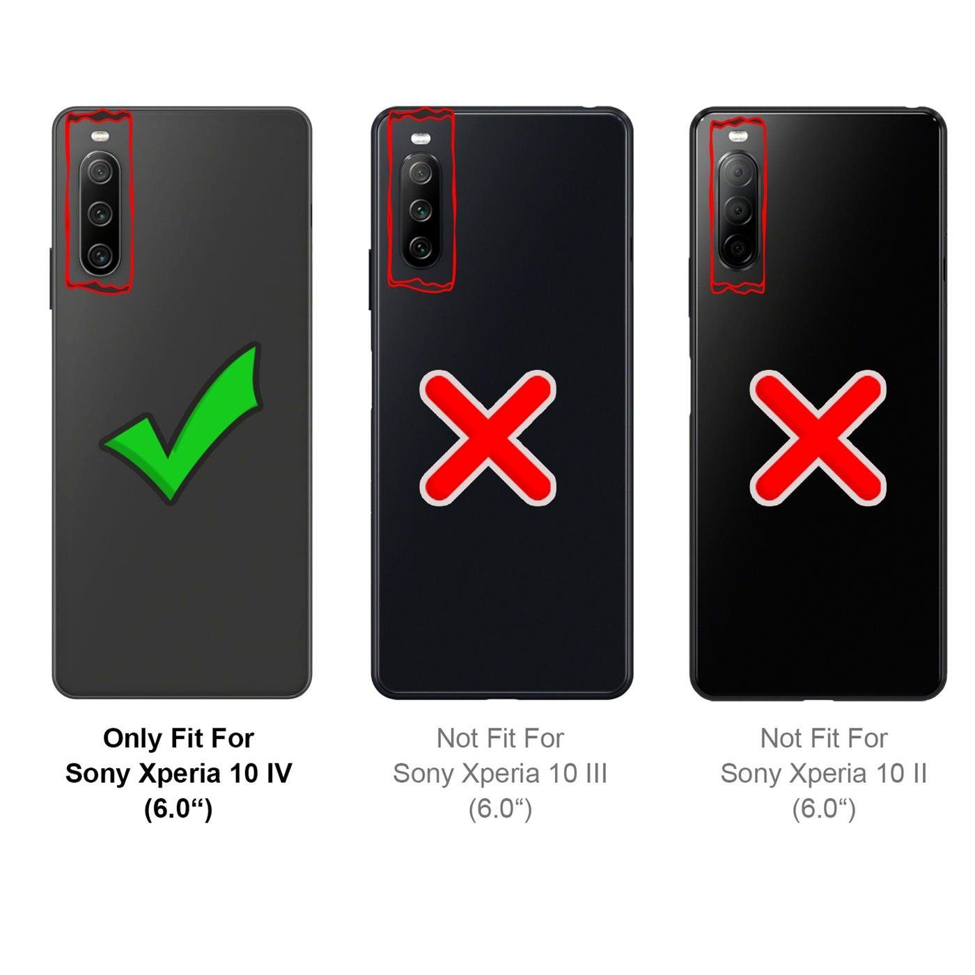 CoolGadget Handyhülle Magnet Case Handy Tasche für Sony Xperia 10 IV 6 Zoll, Hülle Klapphülle Ultra Slim Flip Cover für Sony 10 IV 2022 Schutzhülle