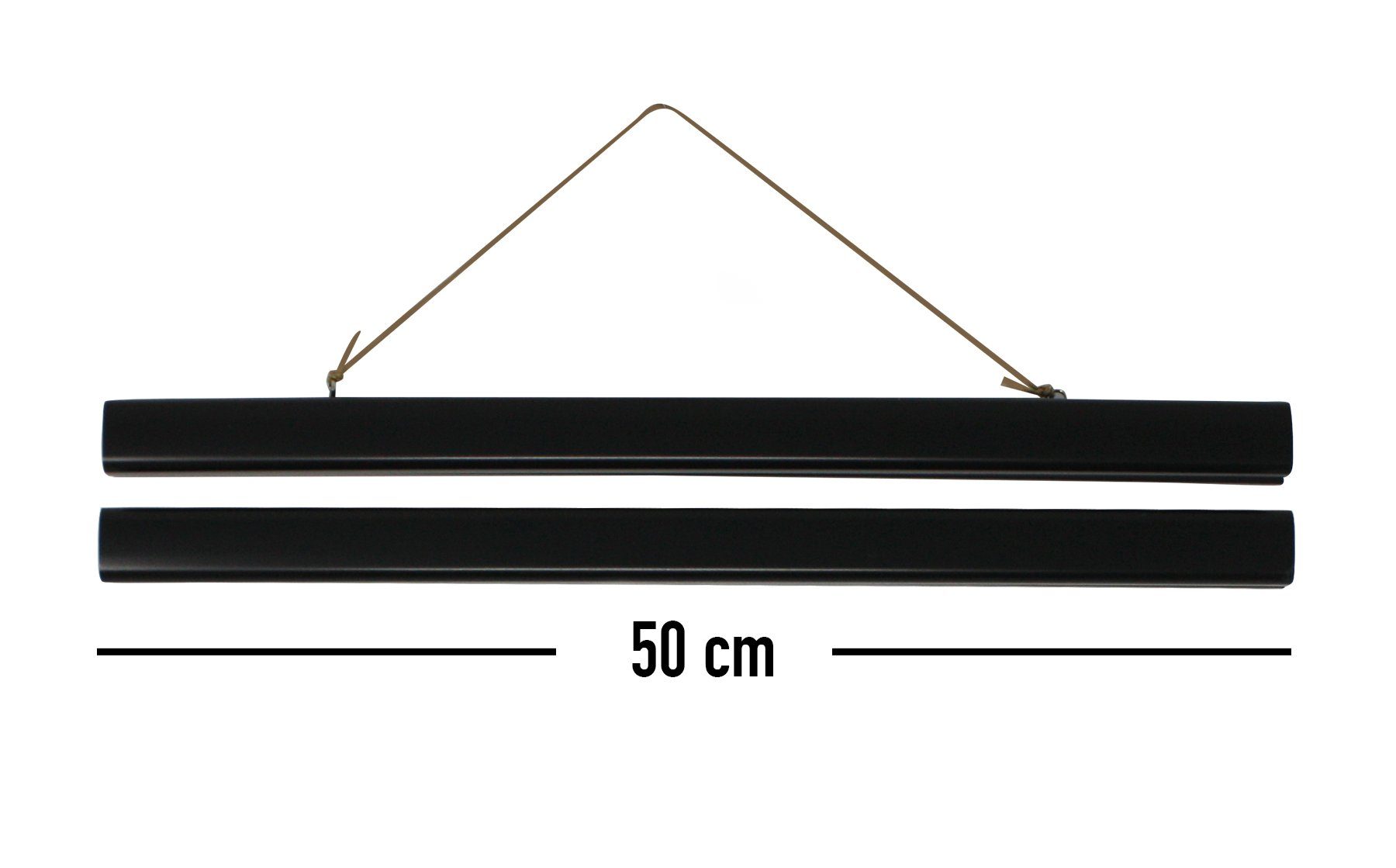 Close Up Bilderleiste Magnetische Posterleisten schwarz Paar, 50 cm, Kunststoff