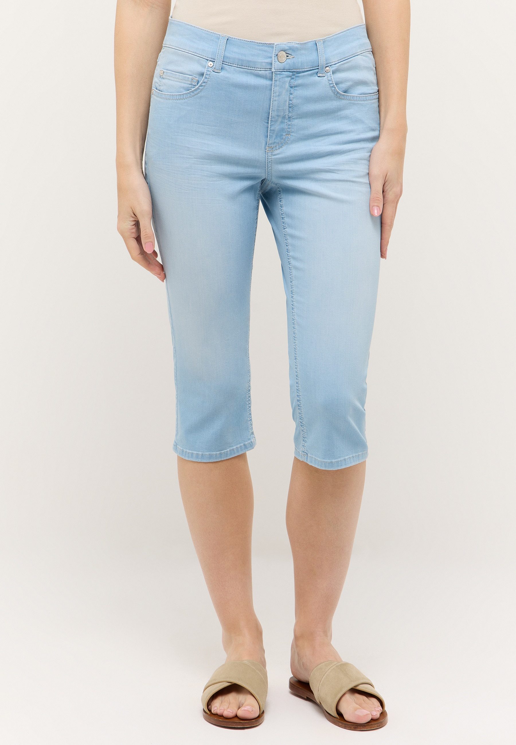 ANGELS 5-Pocket-Jeans ANACAPRI in Capri-Länge, Slim Fit mit Stretch