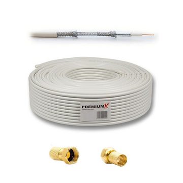 PremiumX SAT Anlage 80cm Antenne Single LNB Kabel F-Stecker Receiver SAT-Antenne