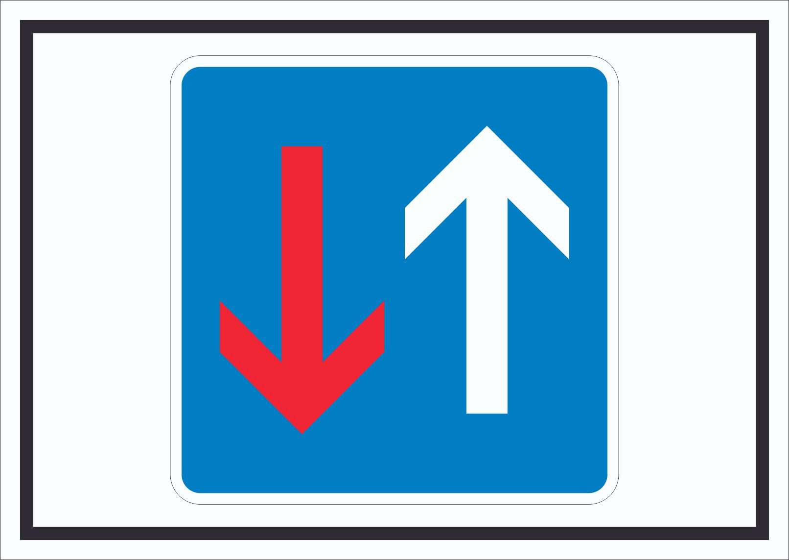 HB-Druck Hinweisschild Vorrang vor Gegenverkehr Symbol Schild, wetterfest, stabil, UV-beständig, kratzfest