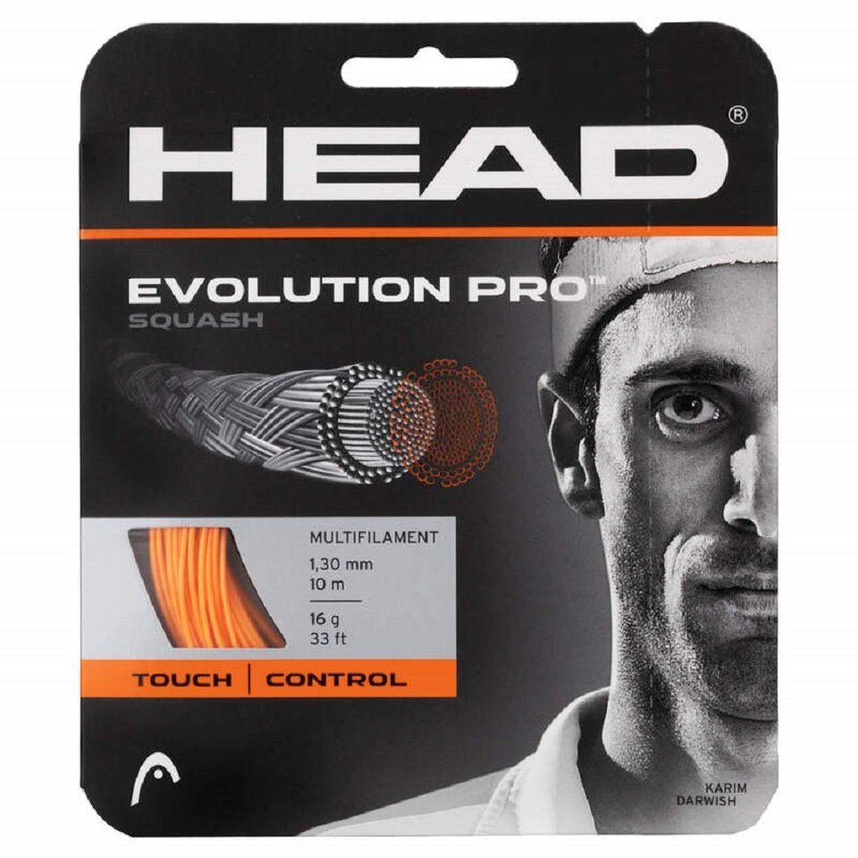 Set, HEAD Saite 1,21mm Head Squashsaite EVOLUTION 10m Orange PRO,
