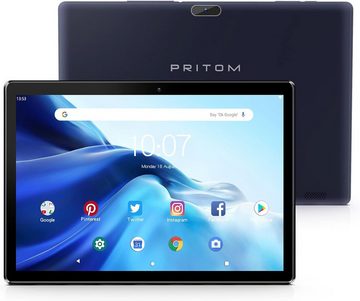 PRITOM erweiterbar auf 512GB, Quad Core Prozessor, HD IPS Bildschirm Tablet (10", 64 GB, Android 10, 5000mAh Akku, Dual Kamera, Bluetooth, Tablet)