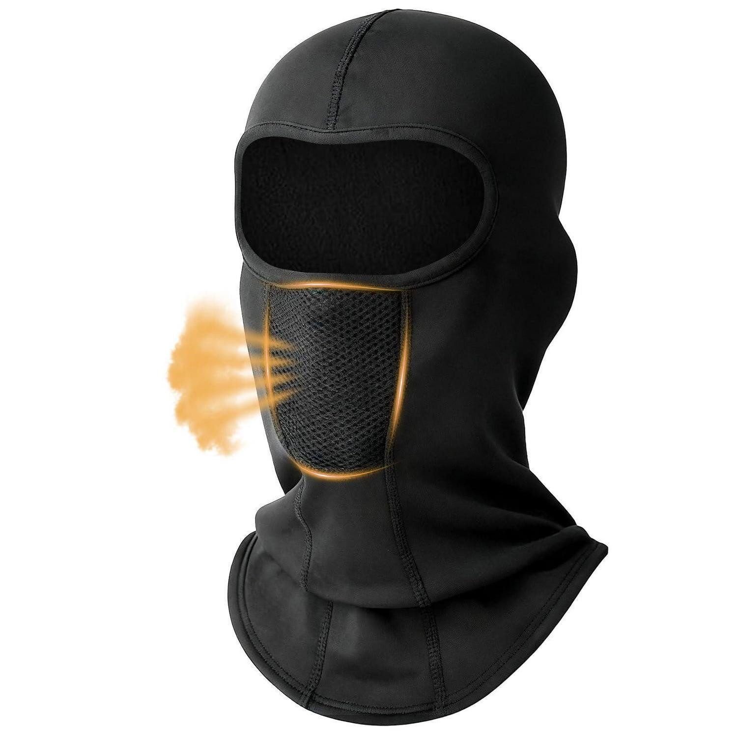 Sturmhaube Sturmhaube Balaclava atmungsaktiv winddicht Herren Damen Schwarz