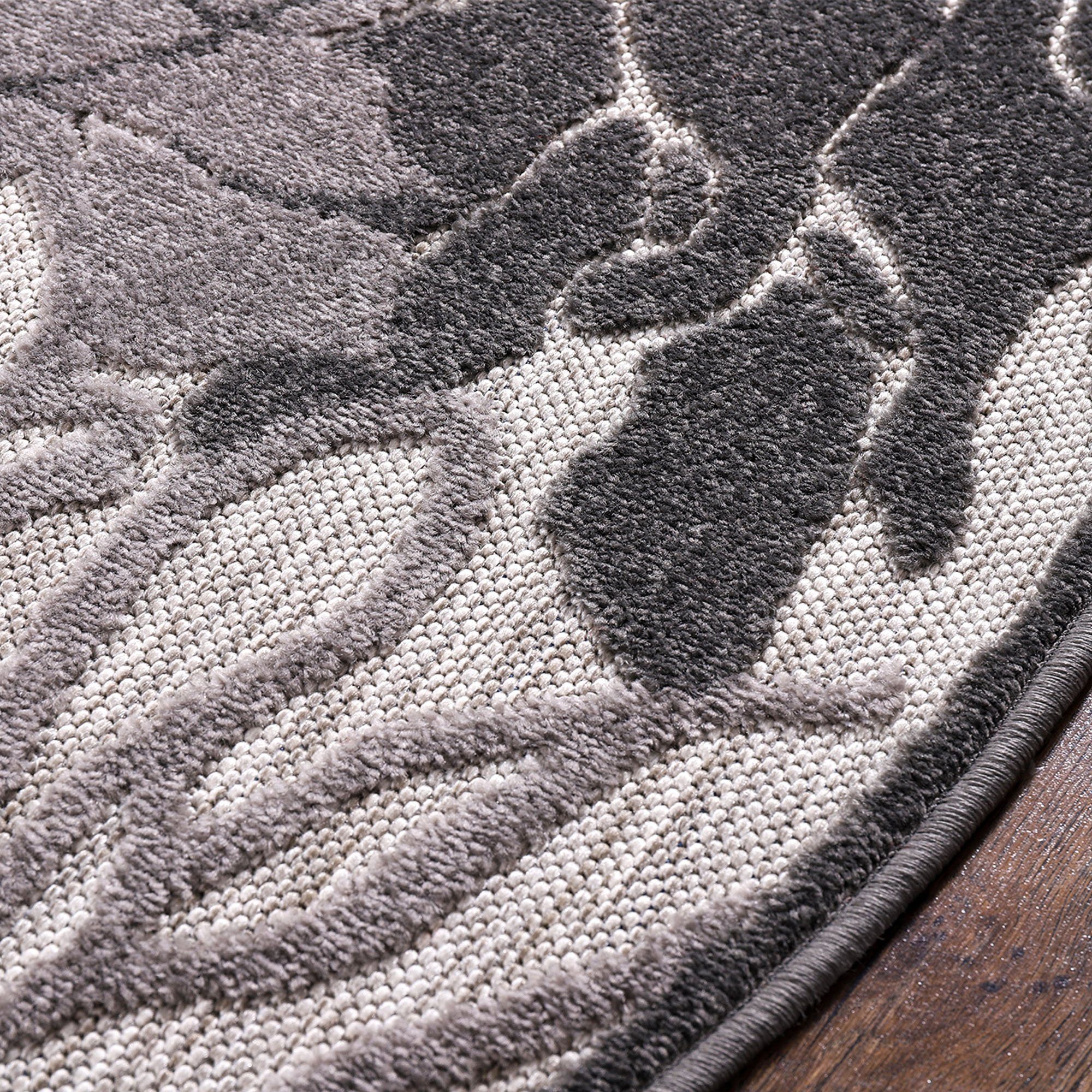 Sanat Teppich Floral 2 Outdoor, auch als Läufer und rund, rund, Höhe: 6 mm, In- und Outdoor geeignet, Blumen, Balkon, Terrasse, Außenbereich – Bild 5 von 5