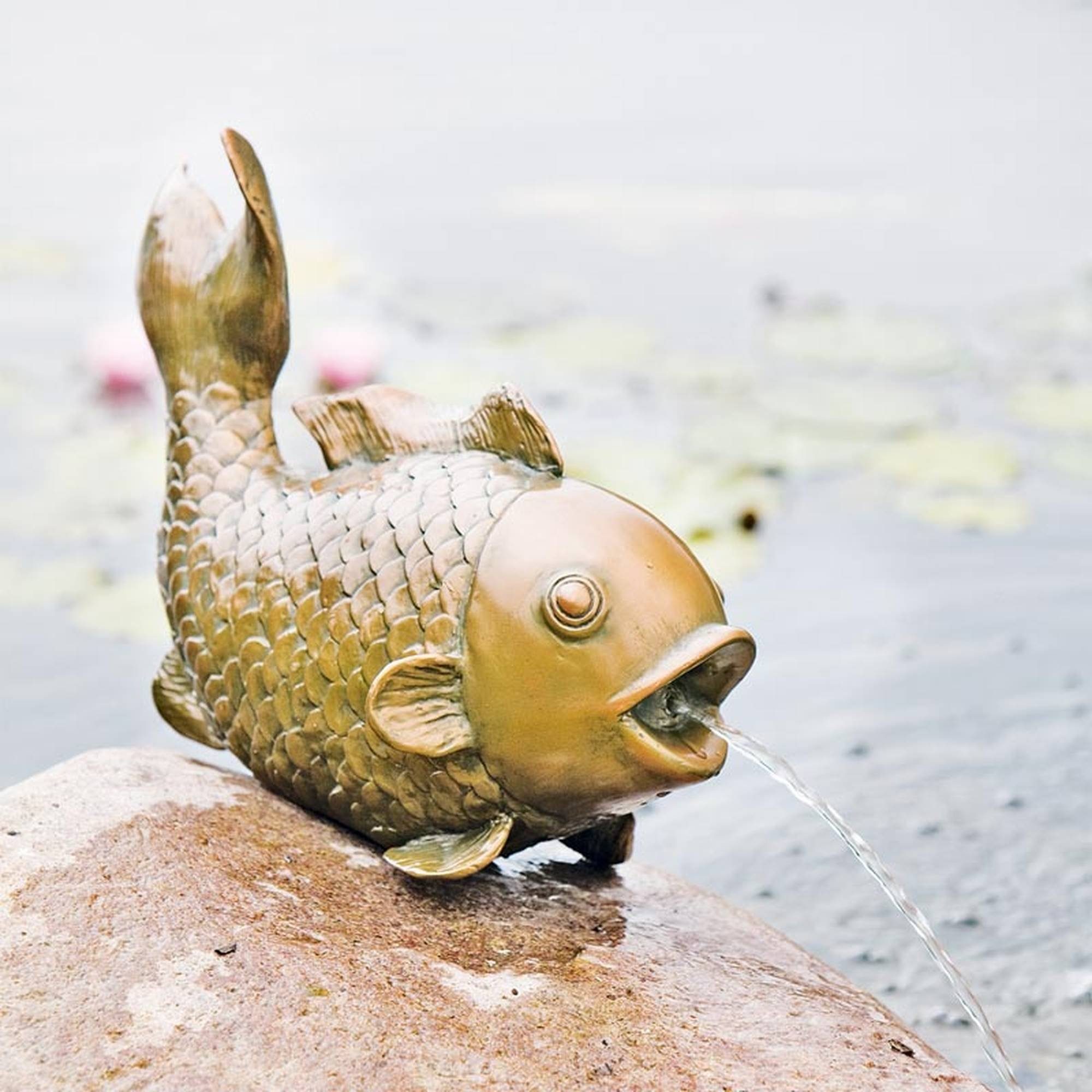 Heissner Wasserspeier Teichfigur Fisch 43cm günstig online kaufen