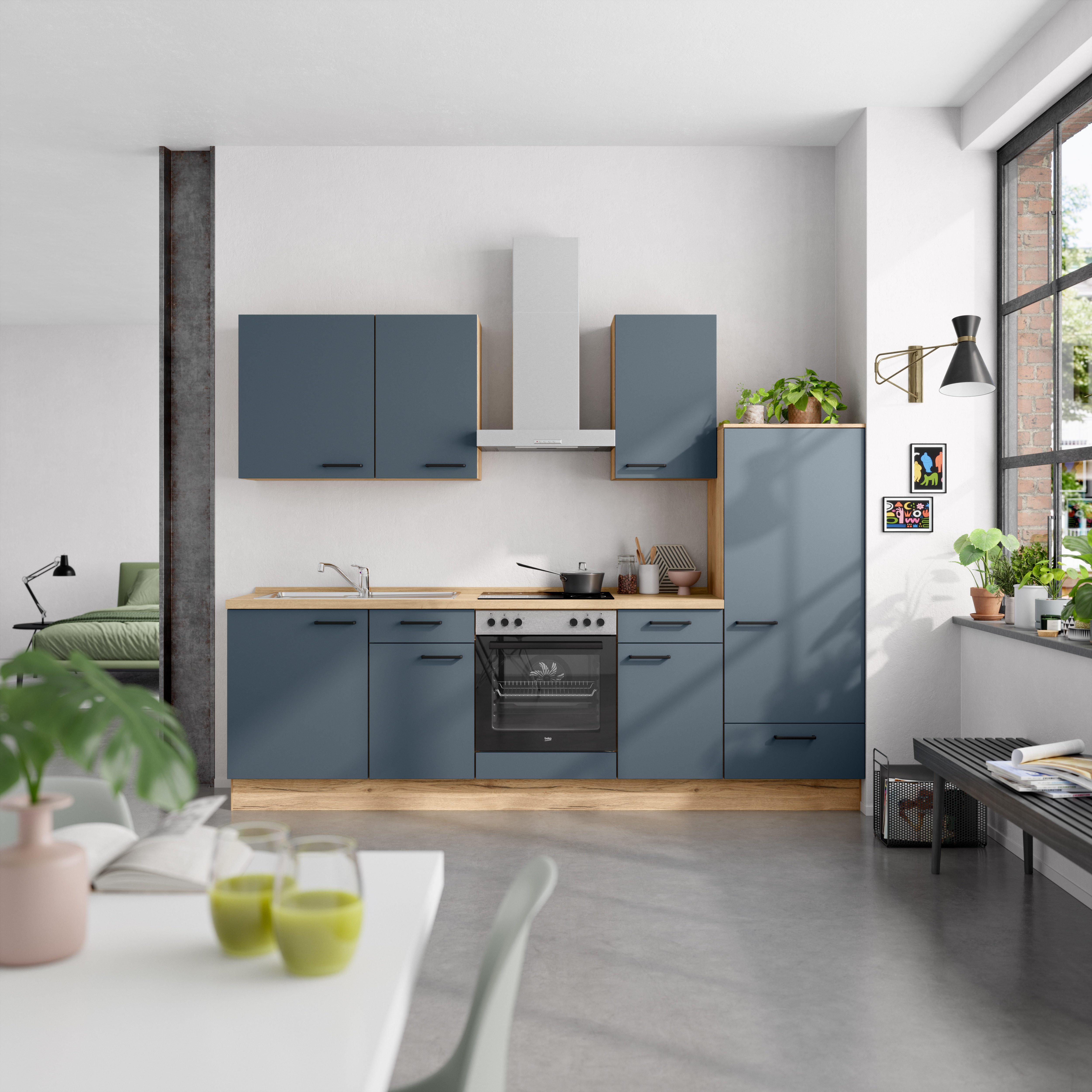 nobilia® Küchenzeile "Easytouch I", NEU: individuell anpassbar mit gratis Profi-Beratung, vormontiert, Breite 270 cm, Ausrichtung wählbar, wahlw. mit E-Geräten