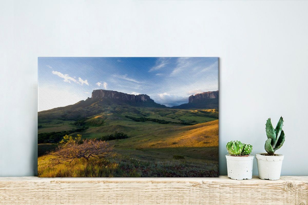 cm Wanddeko, Leinwandbilder, (1 Wandbild Canaima-Nationalpark Leinwandbild St), Sonnenuntergang Venezuela, in im OneMillionCanvasses® Aufhängefertig, 30x20