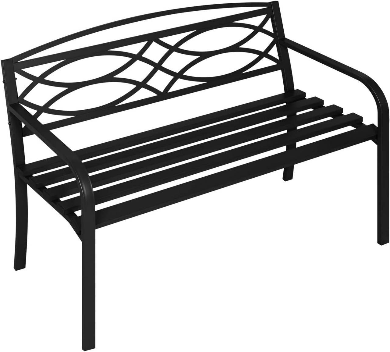 Woltu Gartenbank (1-St), Sitzbank Outdoor, Metall wetterfest, 127x83x59,5 c günstig online kaufen