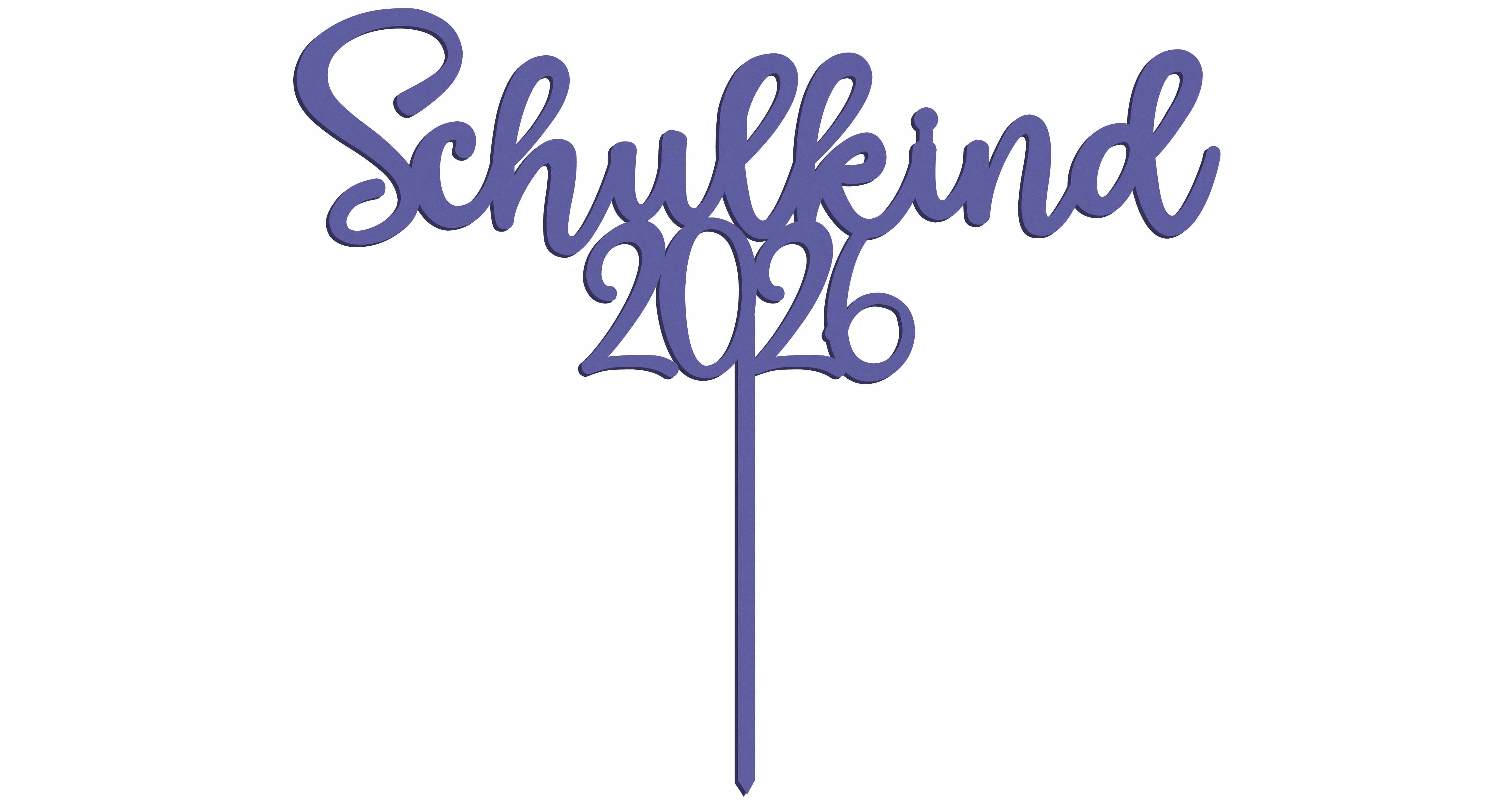Elfenstall Tortenstecker Kuchentopper für den Schulanfang aus Acryl Schulkind 2026