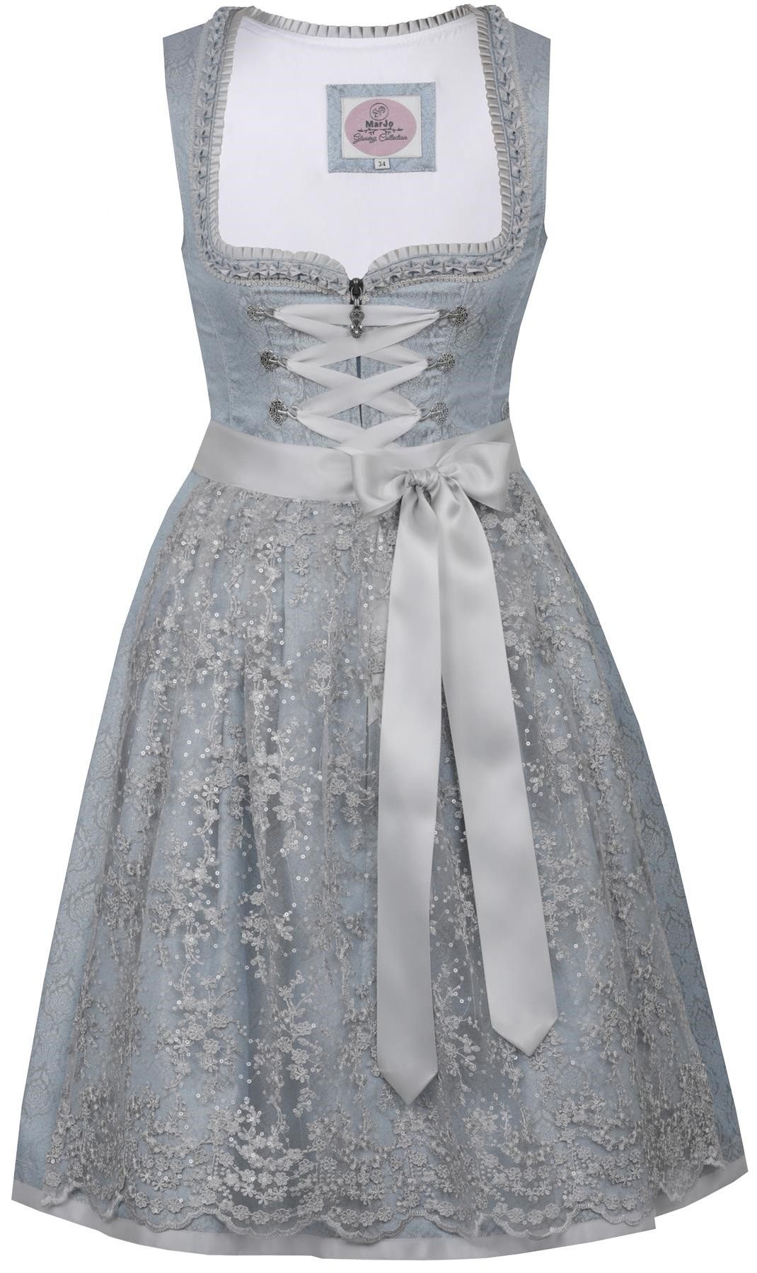 MarJo Dirndl GL-10-Himmelkron - silberblau