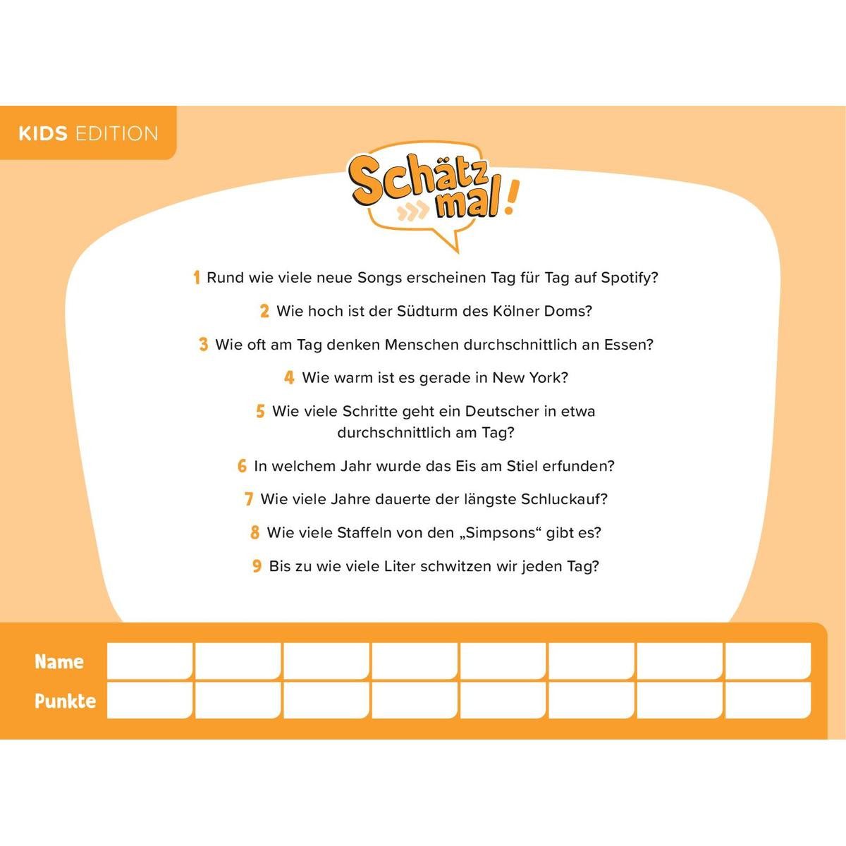 SMV Spiel Quiz Schätz mal! Kids Edition