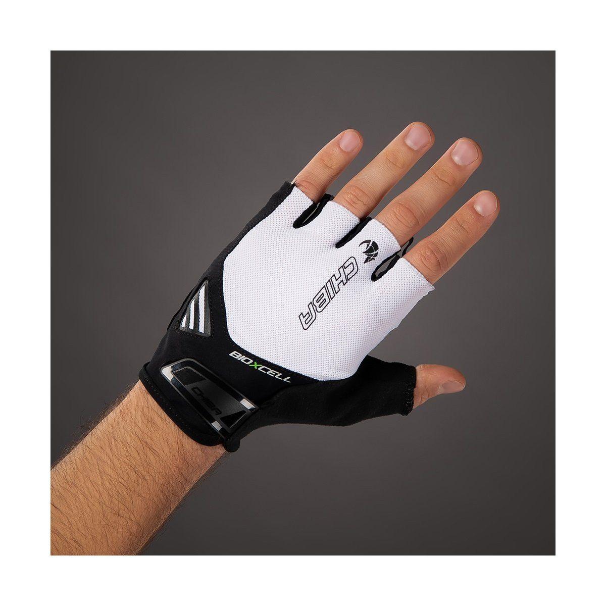 Fahrradhandschuhe BioXcell AIR weiss/schwarz - 1 Paar