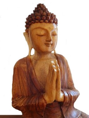 livasia Buddhafigur Buddha aus Holz, betend (30cm/50cm Höhe)