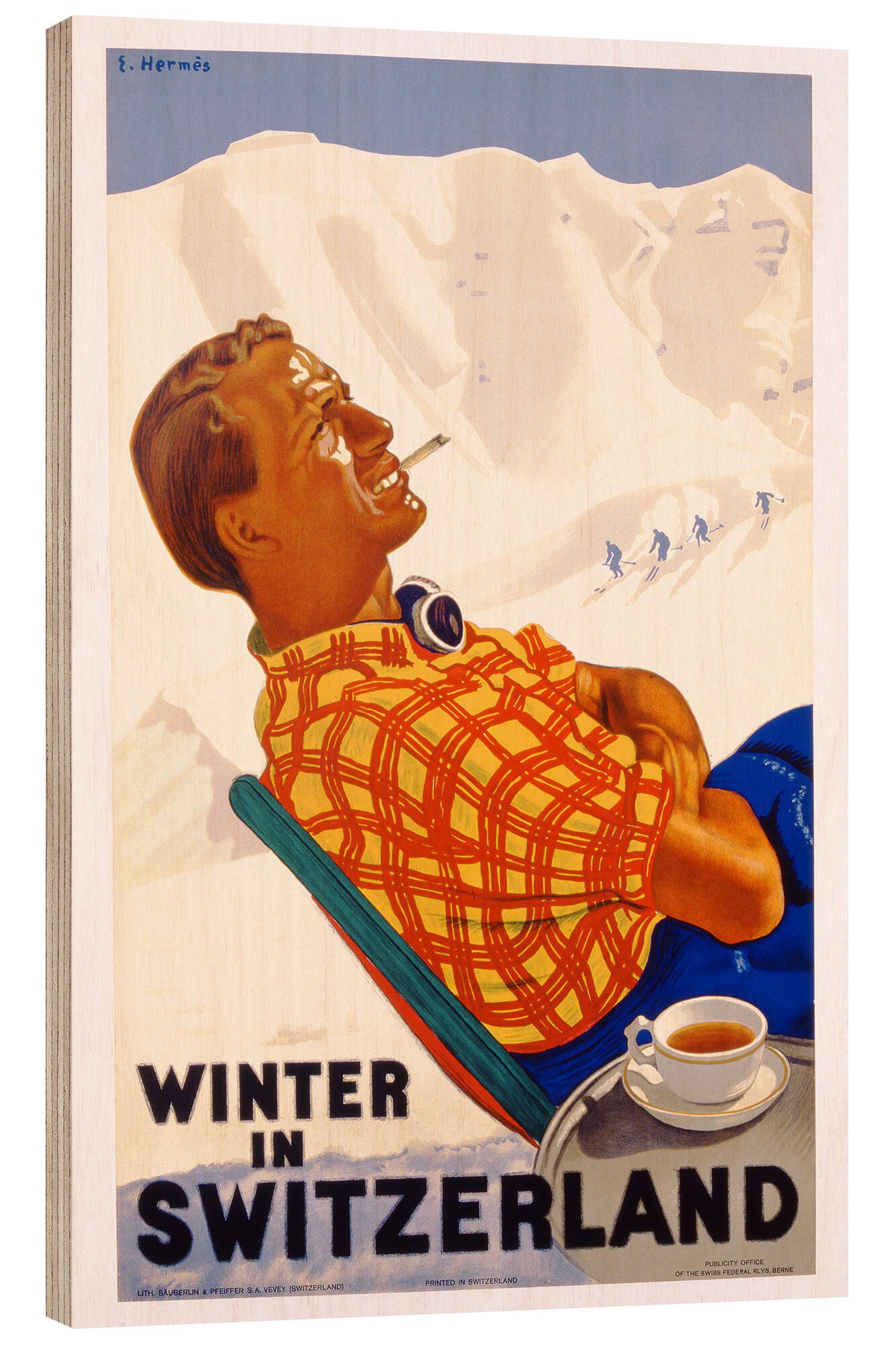 Holzbild Vintage Ski Collection