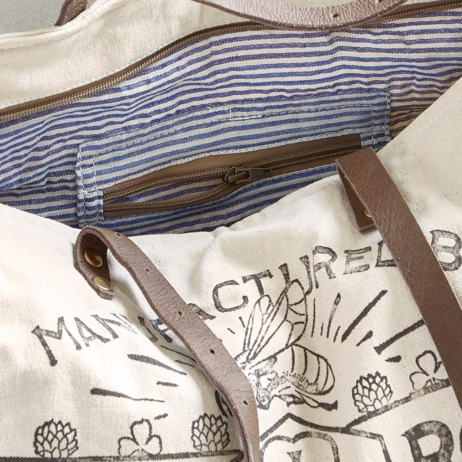 Mirabeau Handtasche Tasche Cloe creme/braun – Bild 5 von 5