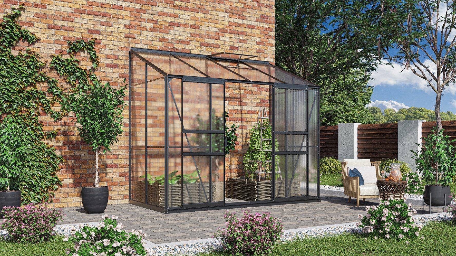 Vitavia Gewächshaus Ida 3300 HKP 4mm Sc...